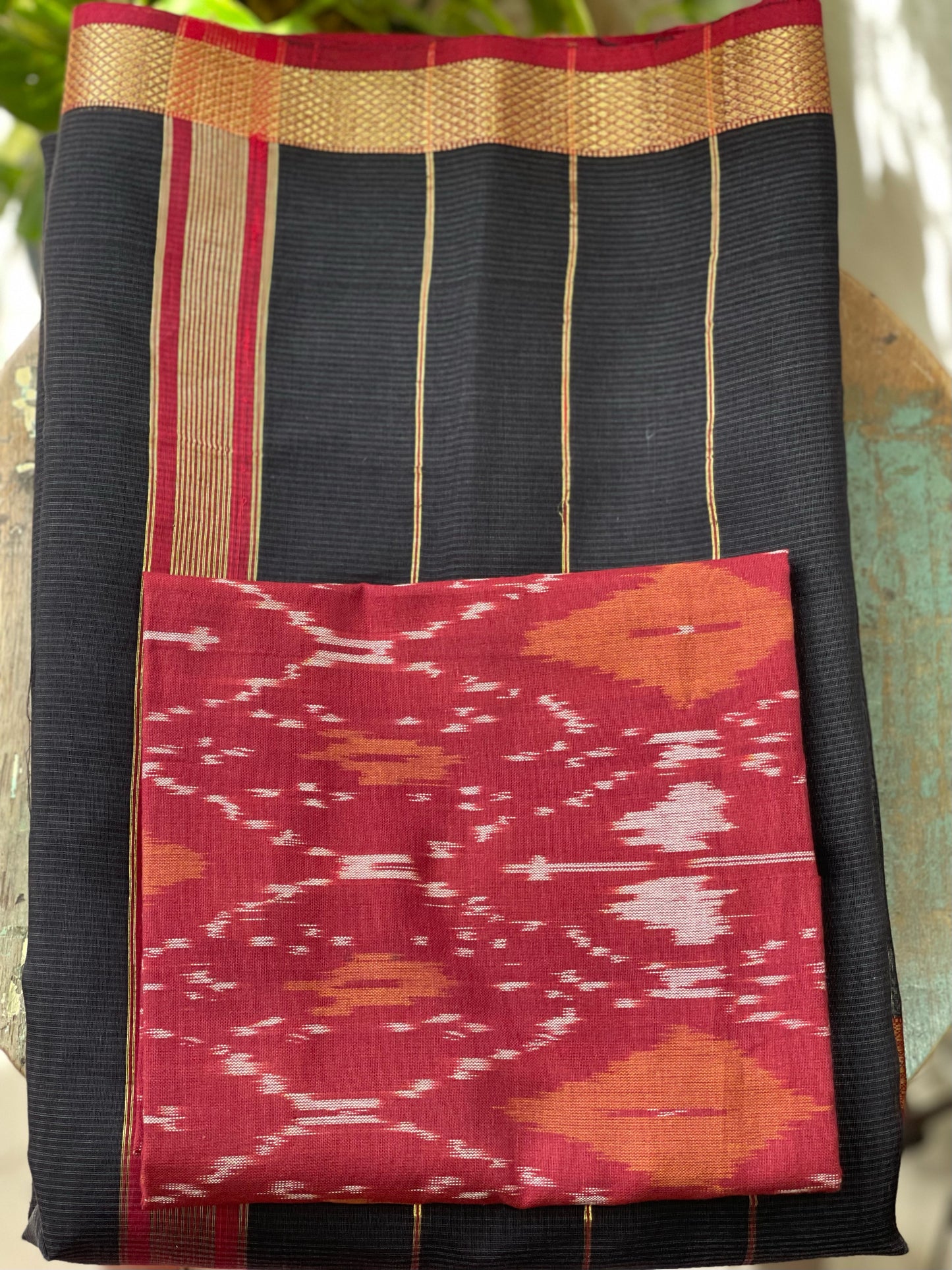 Handloom Cotton Silk Chanderi Saree With Woven Border