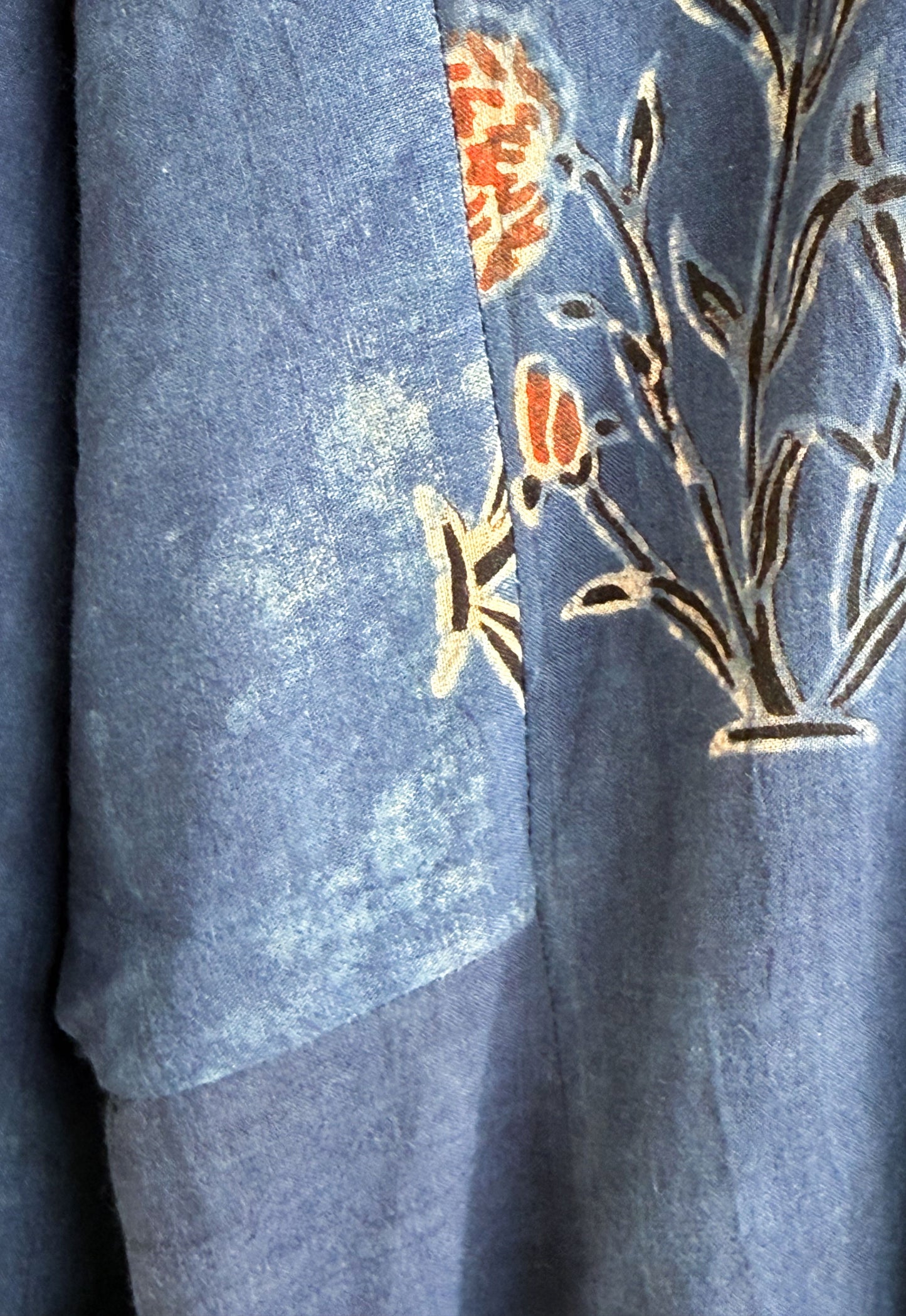 Handblock Printed Natural Dyed Ajrakh Cotton Kurta
