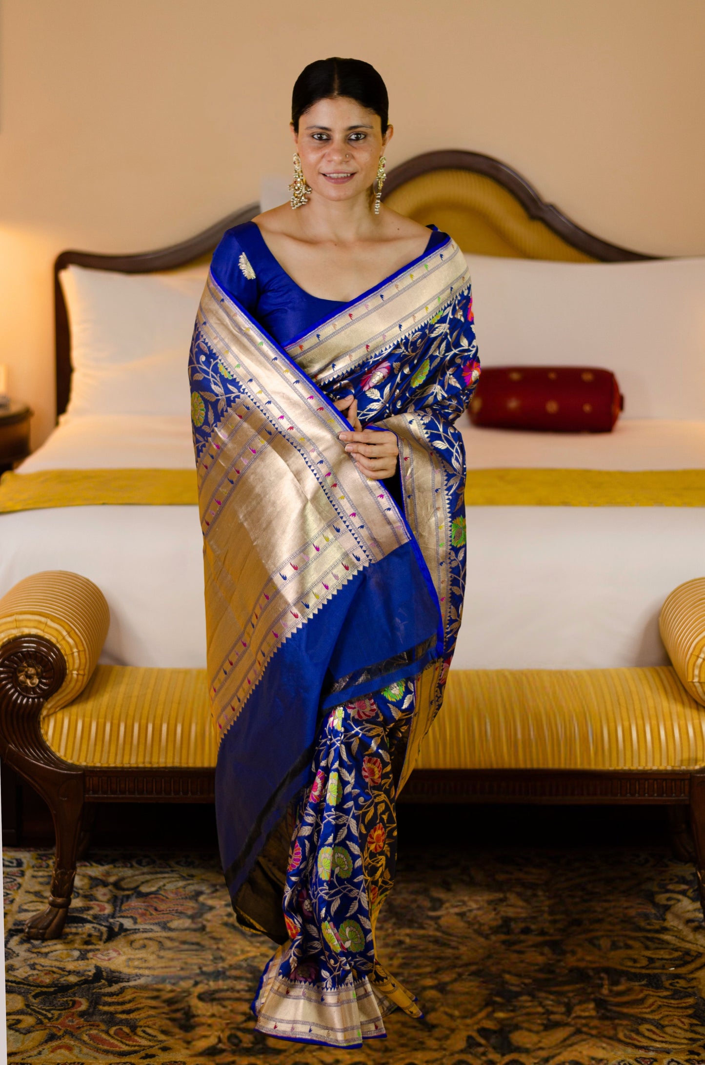 Handloom Kadwa Katan Banarasi Silk Saree
