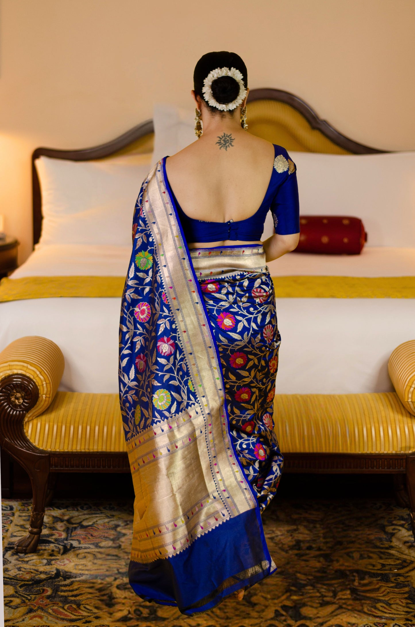 Handloom Kadwa Katan Banarasi Silk Saree