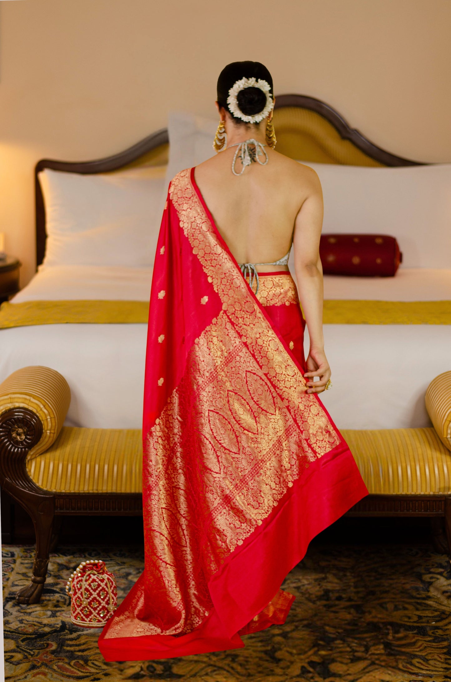 Handloom Kadwa Mulberry Silk Banarasi Saree