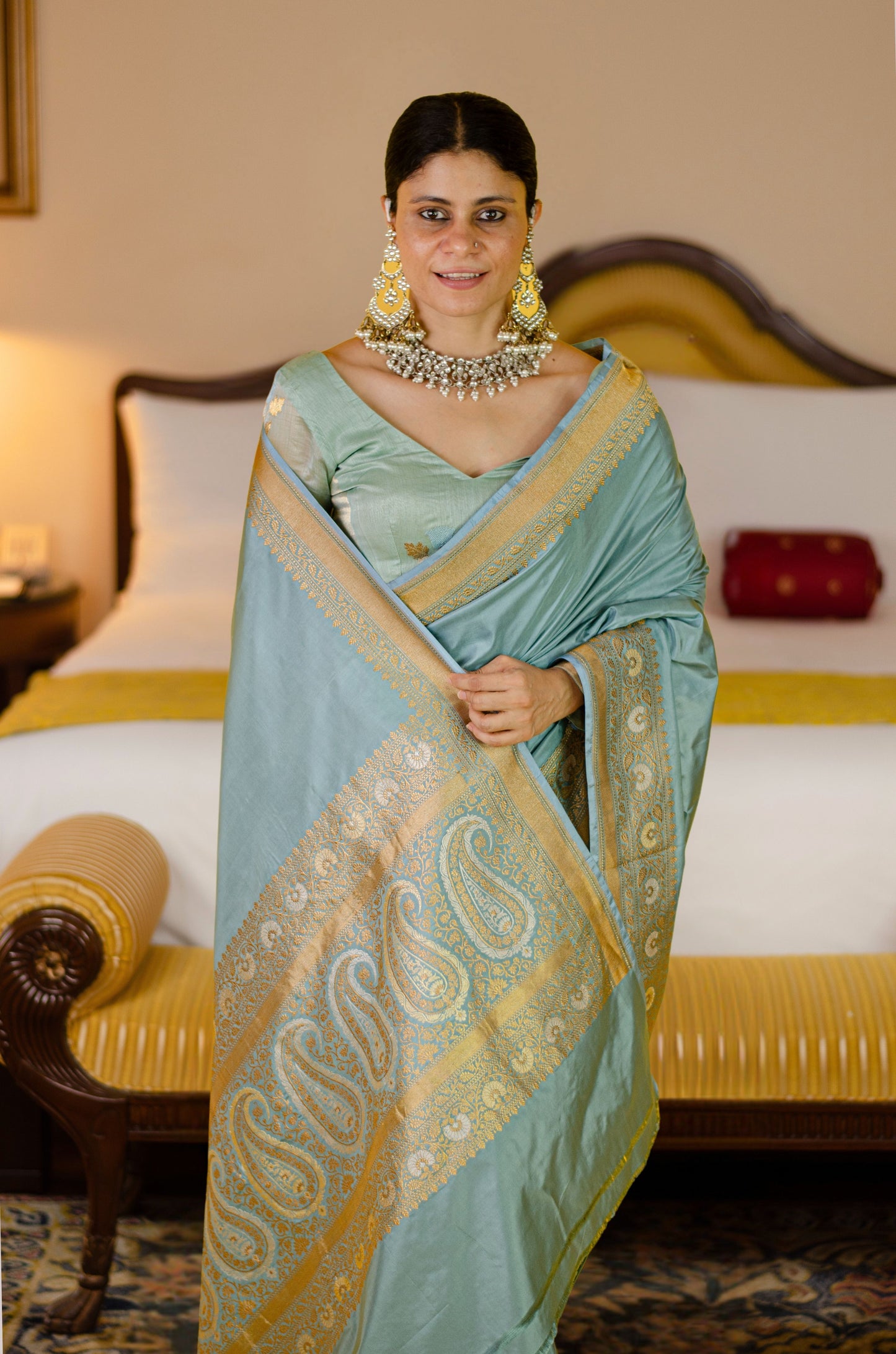 Handloom Kadwa Katan Banarasi Silk Saree