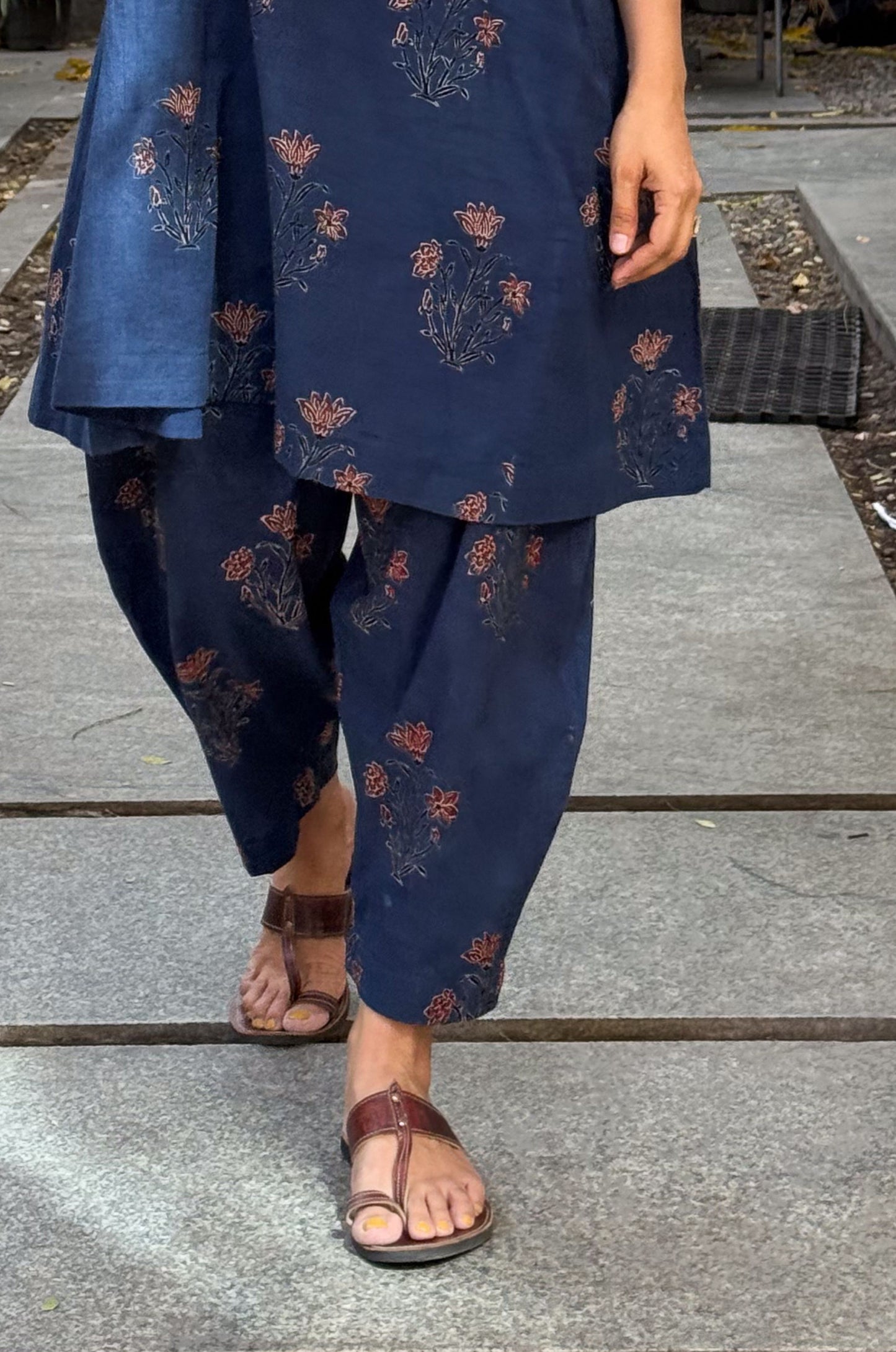 Cotton Handblock Printed Natural Dyed Ajrakh Pant
