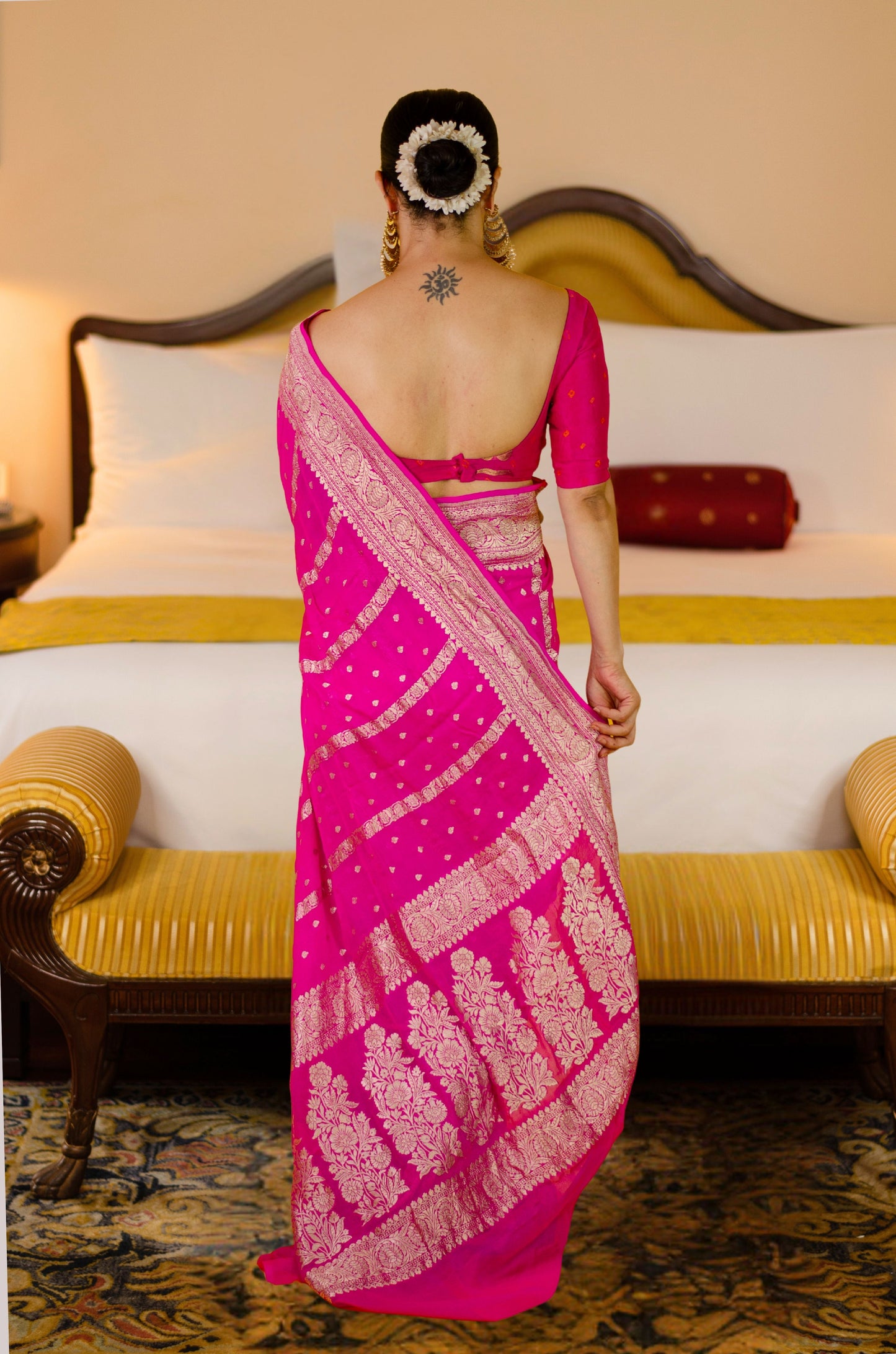 Handloom Kadwa Chiffon Banarasi Silk Saree