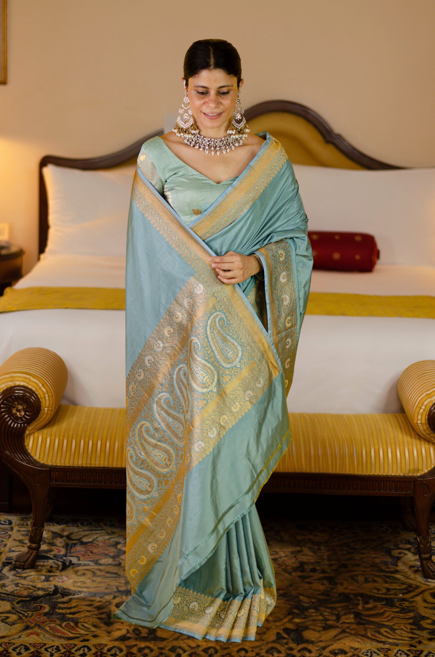 Handloom Kadwa Katan Banarasi Silk Saree