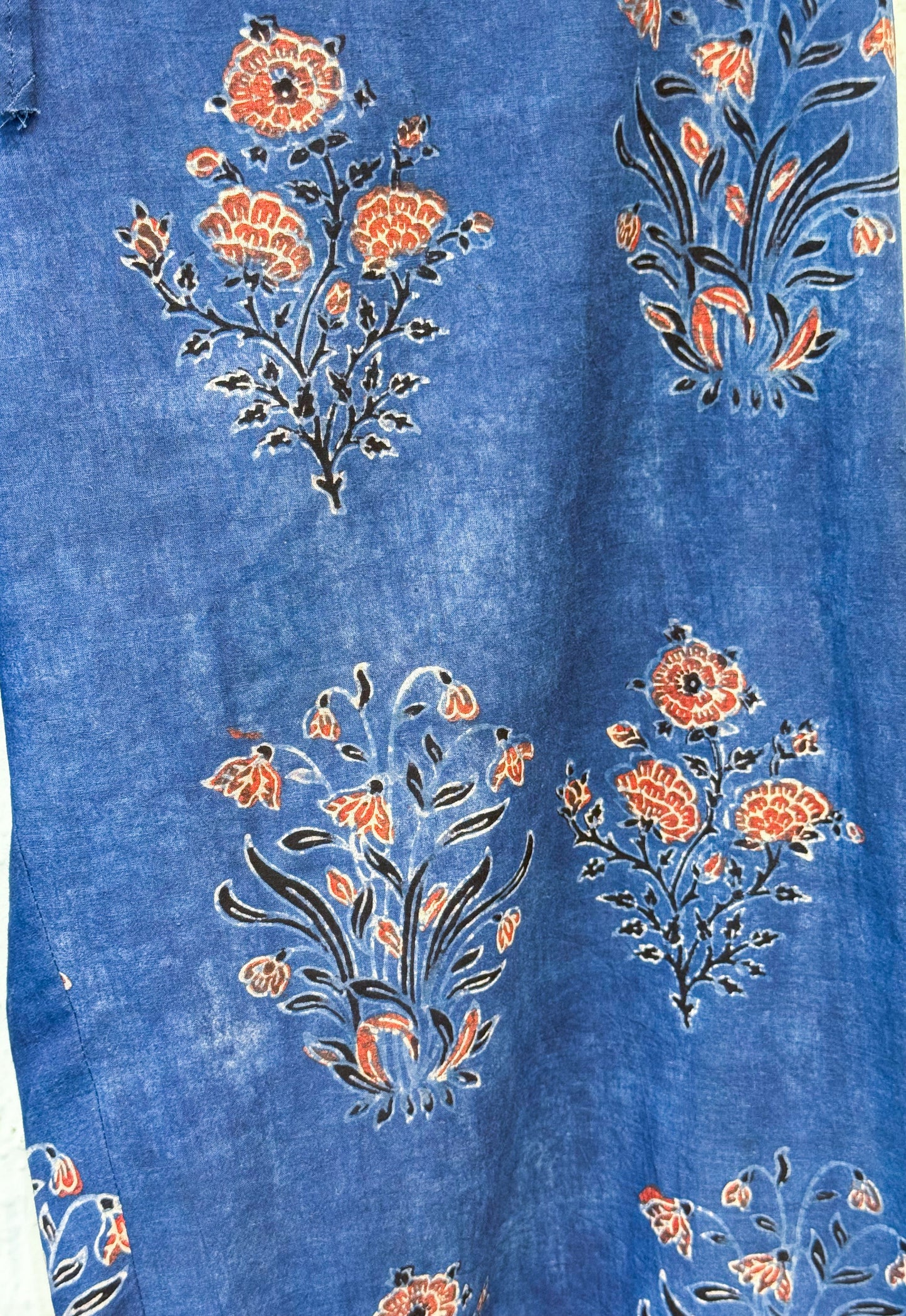 Handblock Printed Natural Dyed Ajrakh Cotton Pant