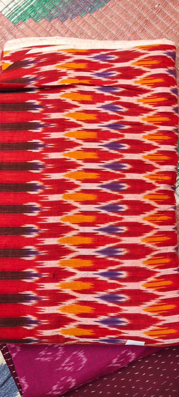 Double Woven handloom Traditional Indori Bootis Muslin Chanderi Saree.