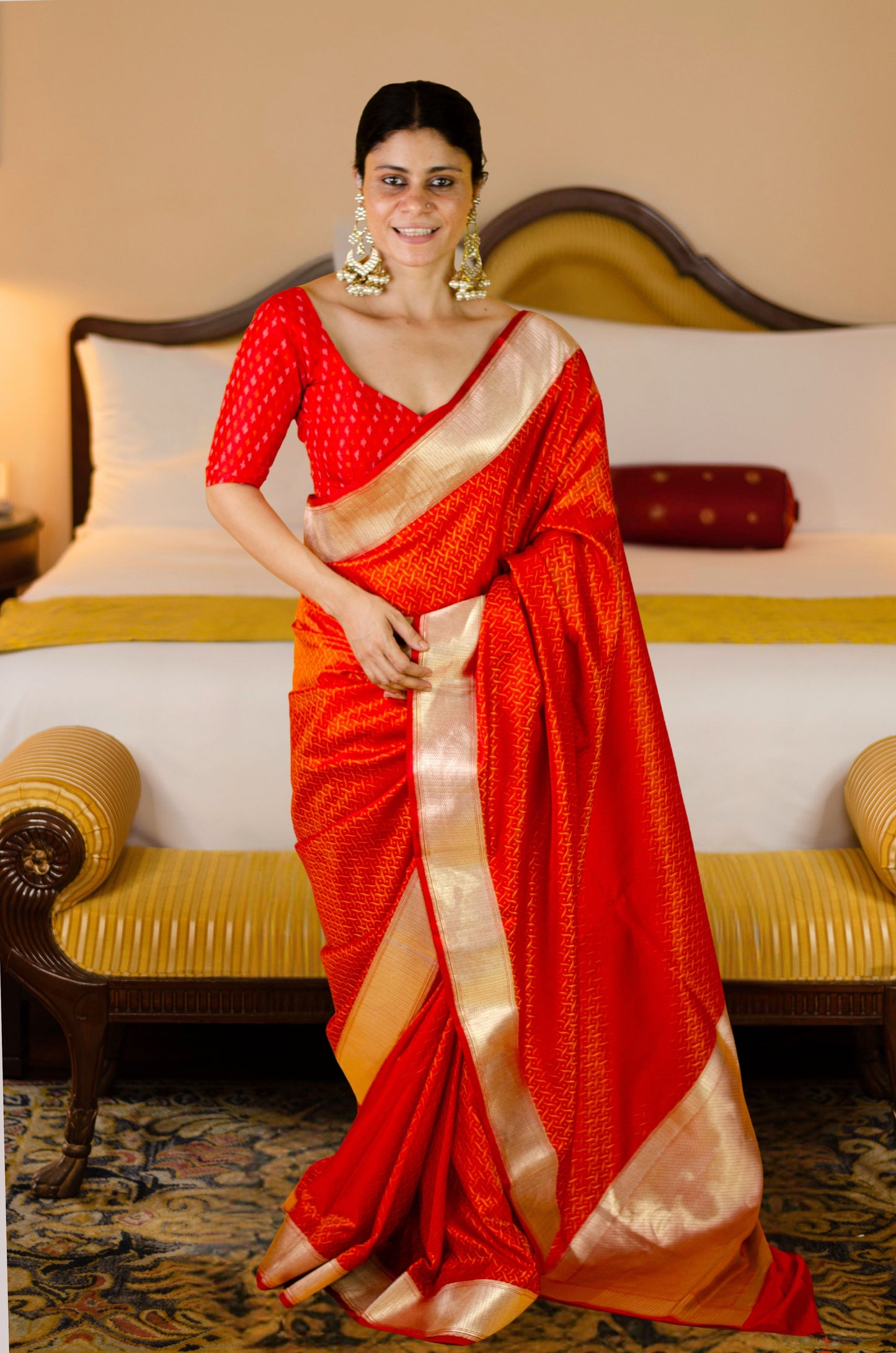 Handloom Kadwa Katan Banarasi Silk Saree