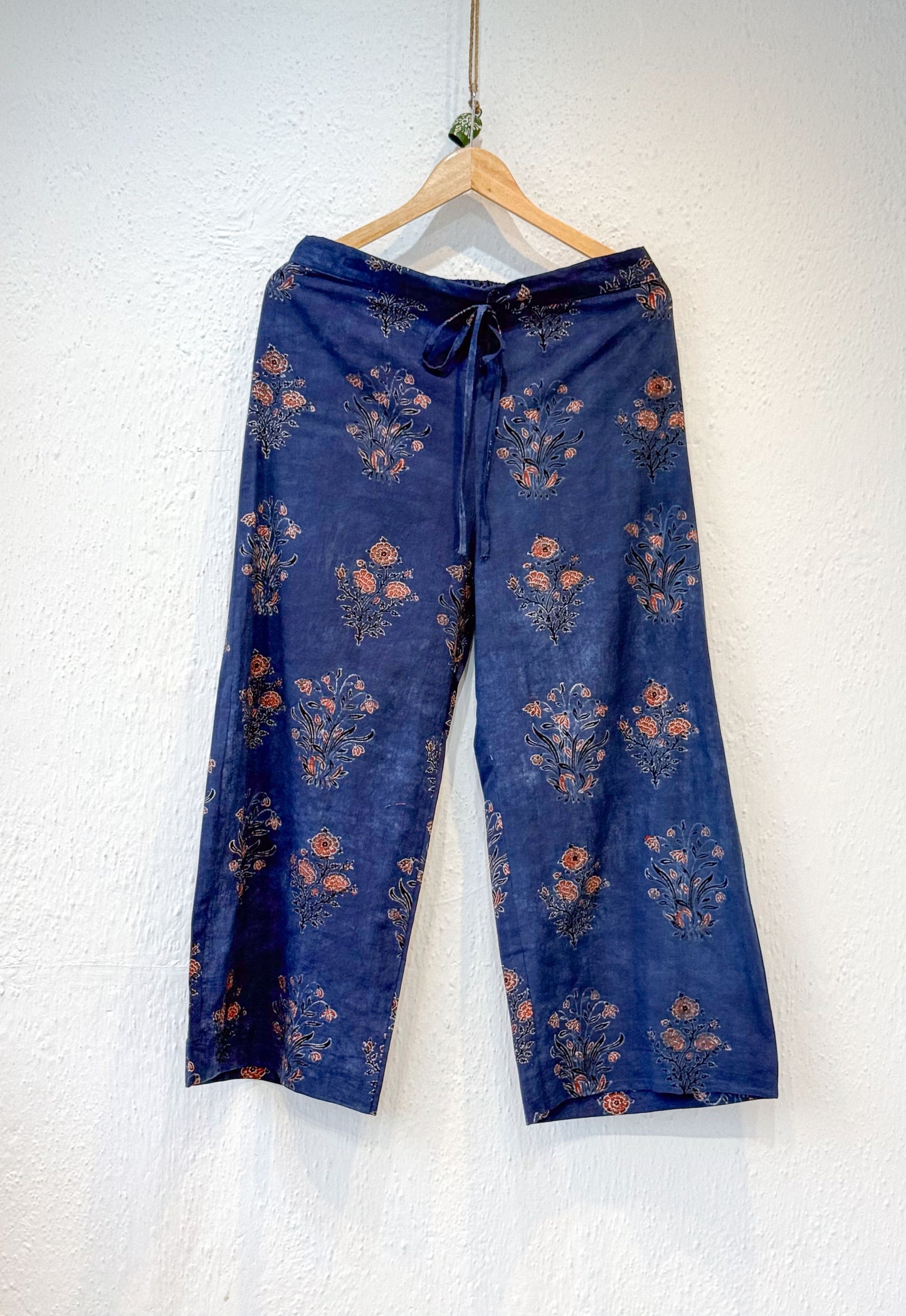 Handblock Printed Natural Dyed Ajrakh Cotton Pant