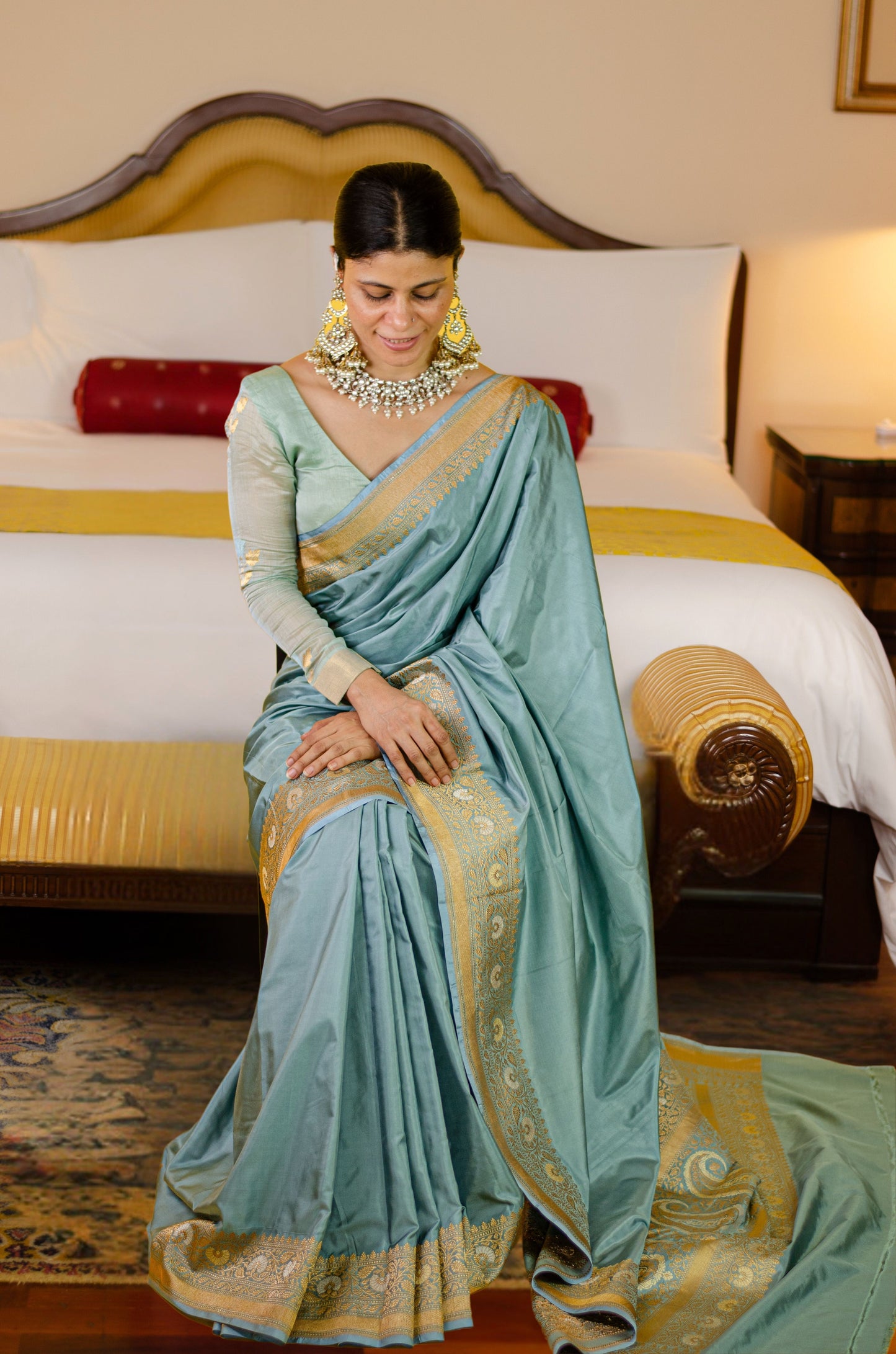 Handloom Kadwa Katan Banarasi Silk Saree