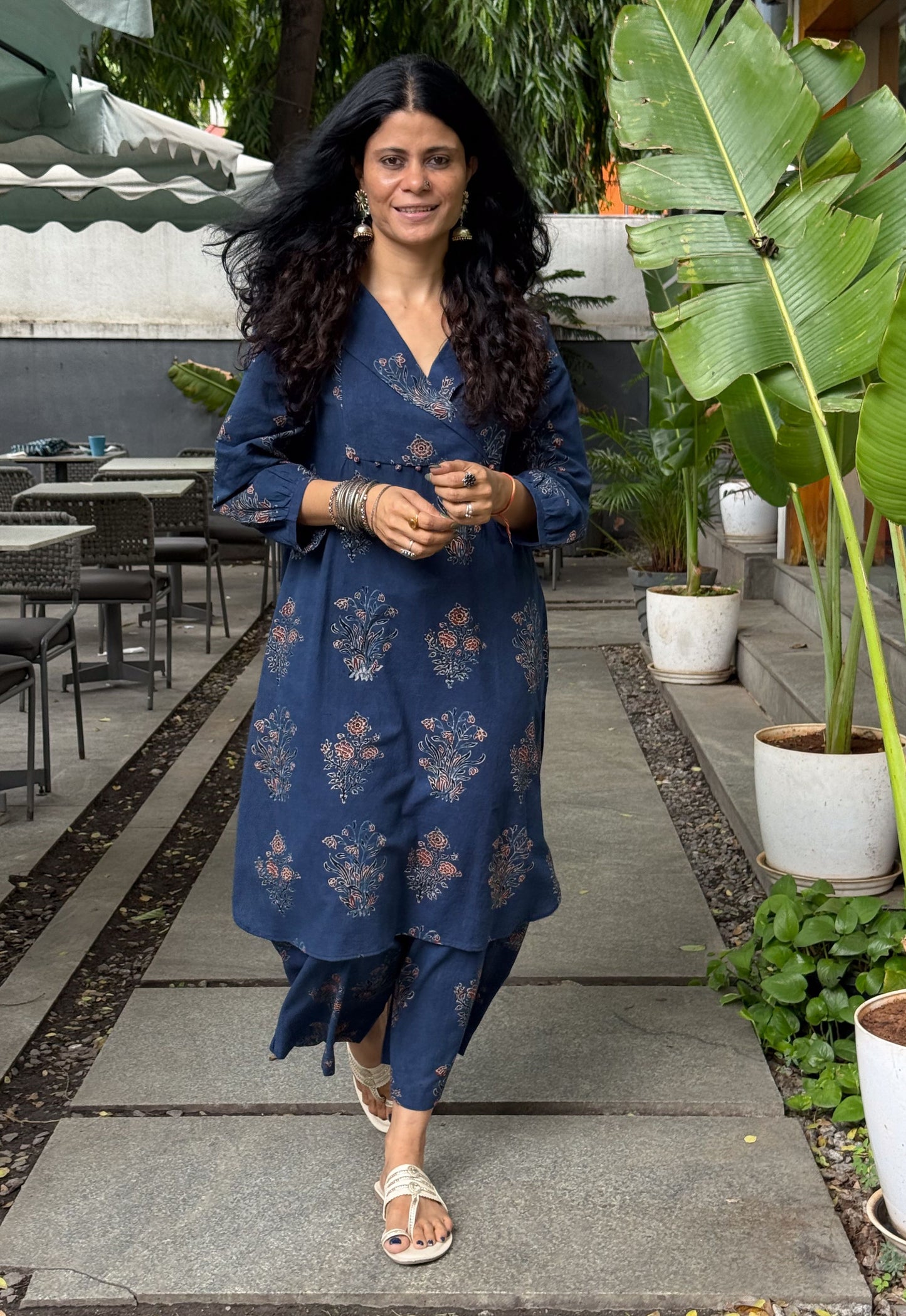 Cotton Handblock Printed Natural Dyed Ajrakh Pant