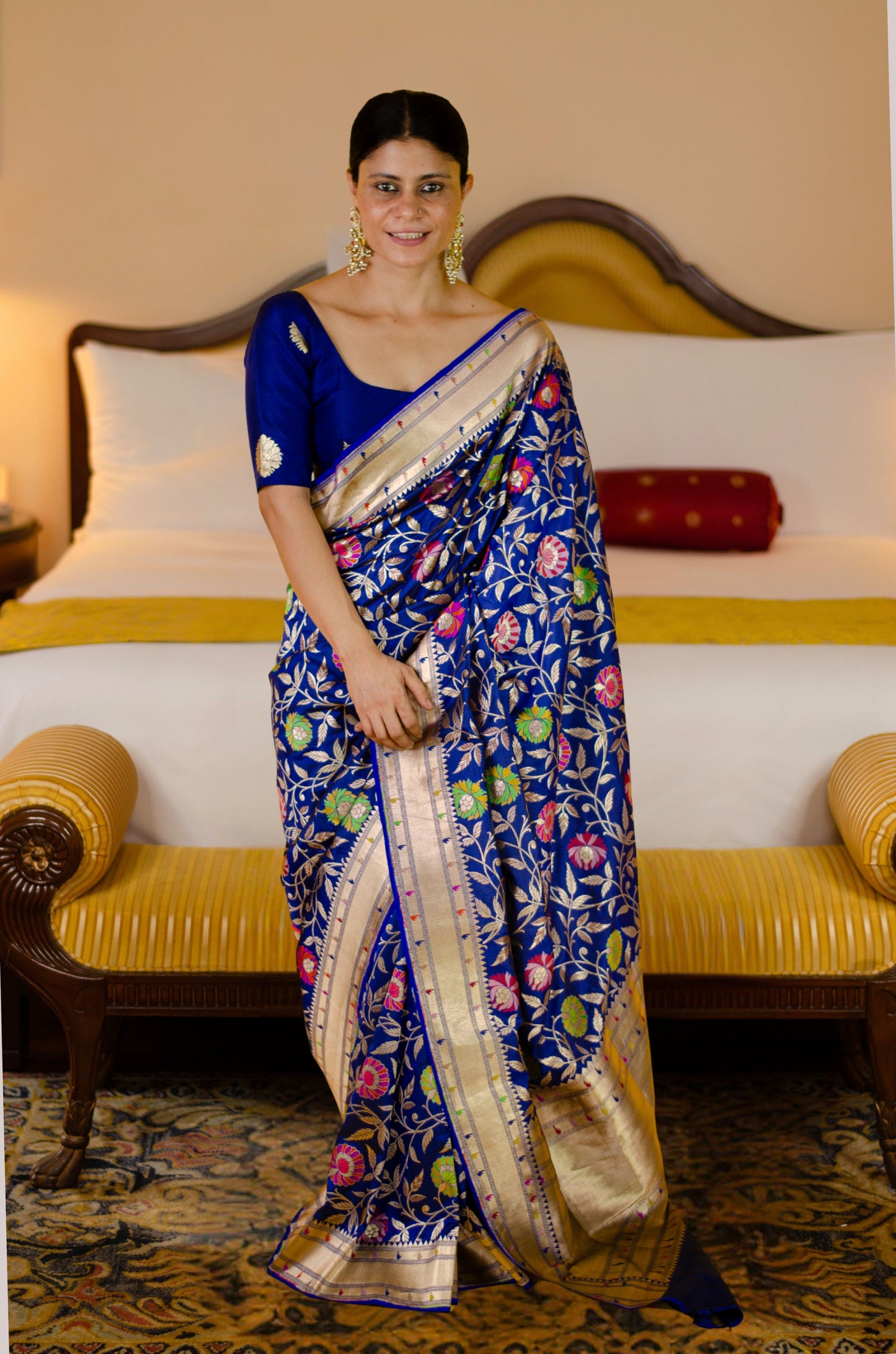 Handloom Kadwa Katan Banarasi Silk Saree