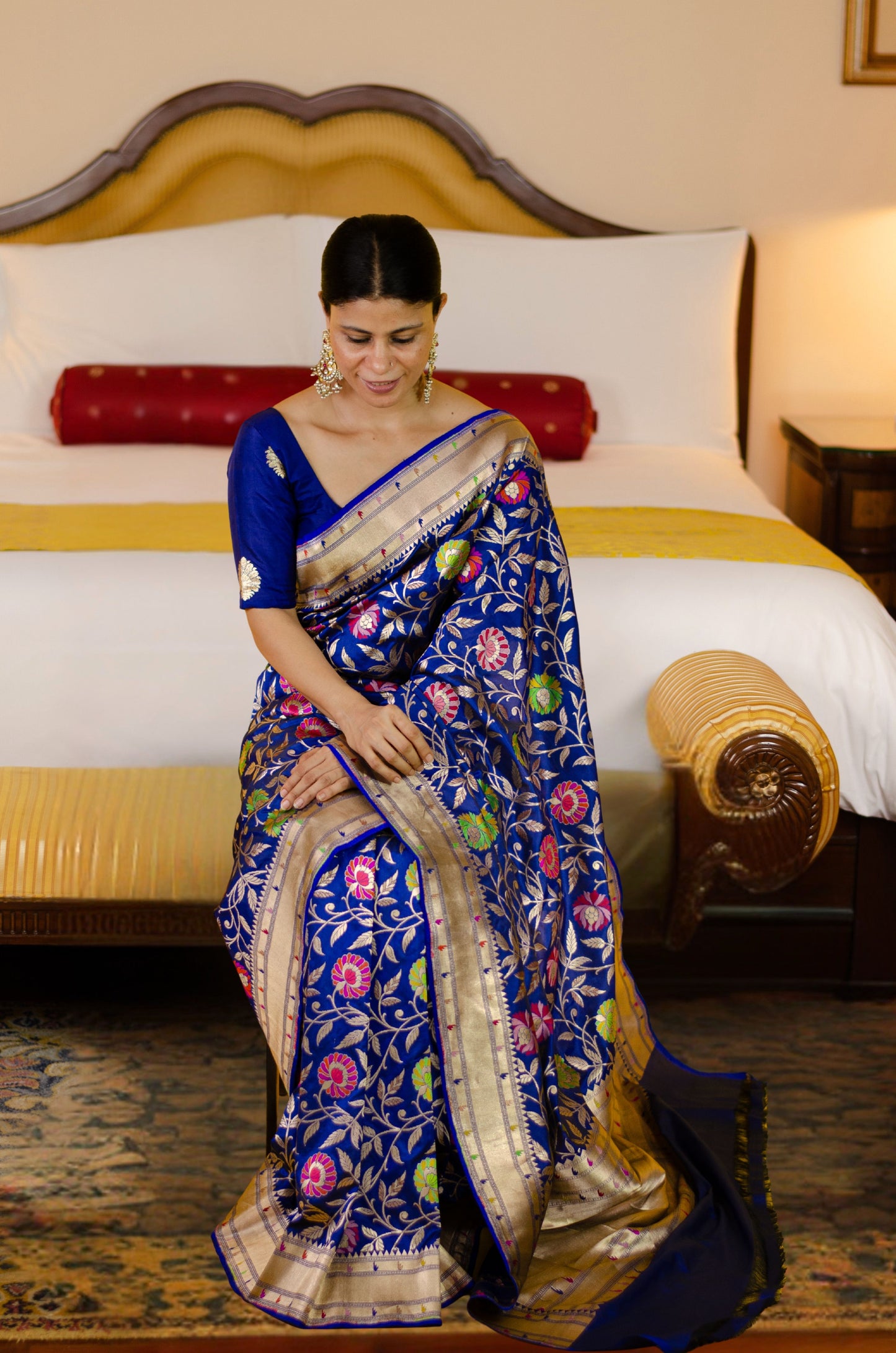 Handloom Kadwa Katan Banarasi Silk Saree