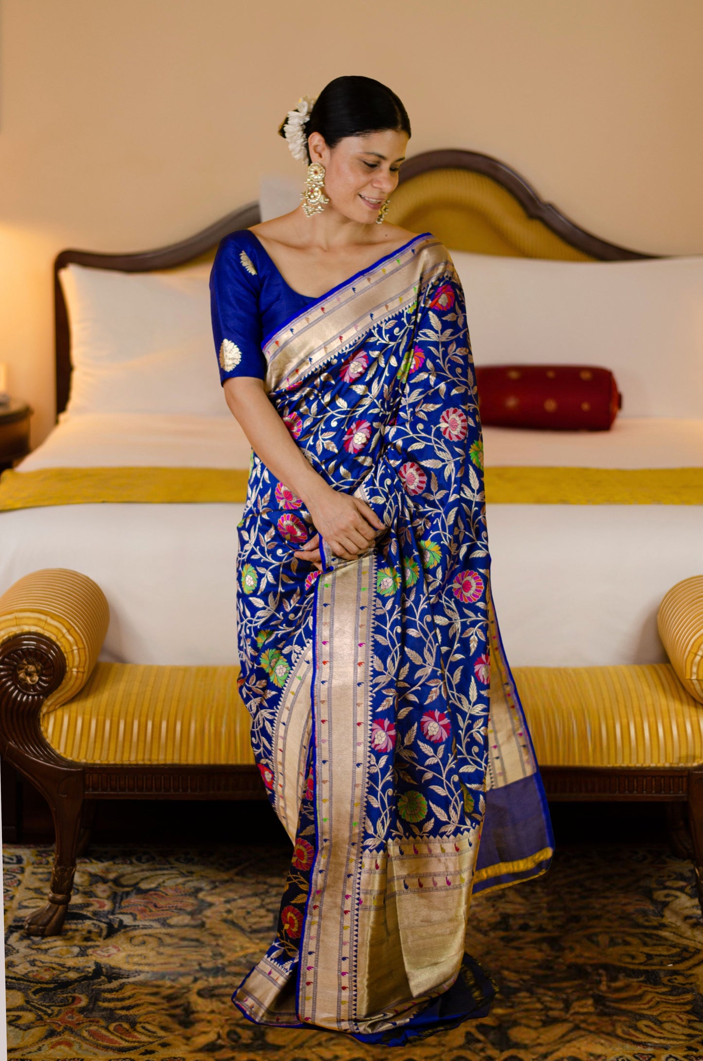 Handloom Kadwa Katan Banarasi Silk Saree