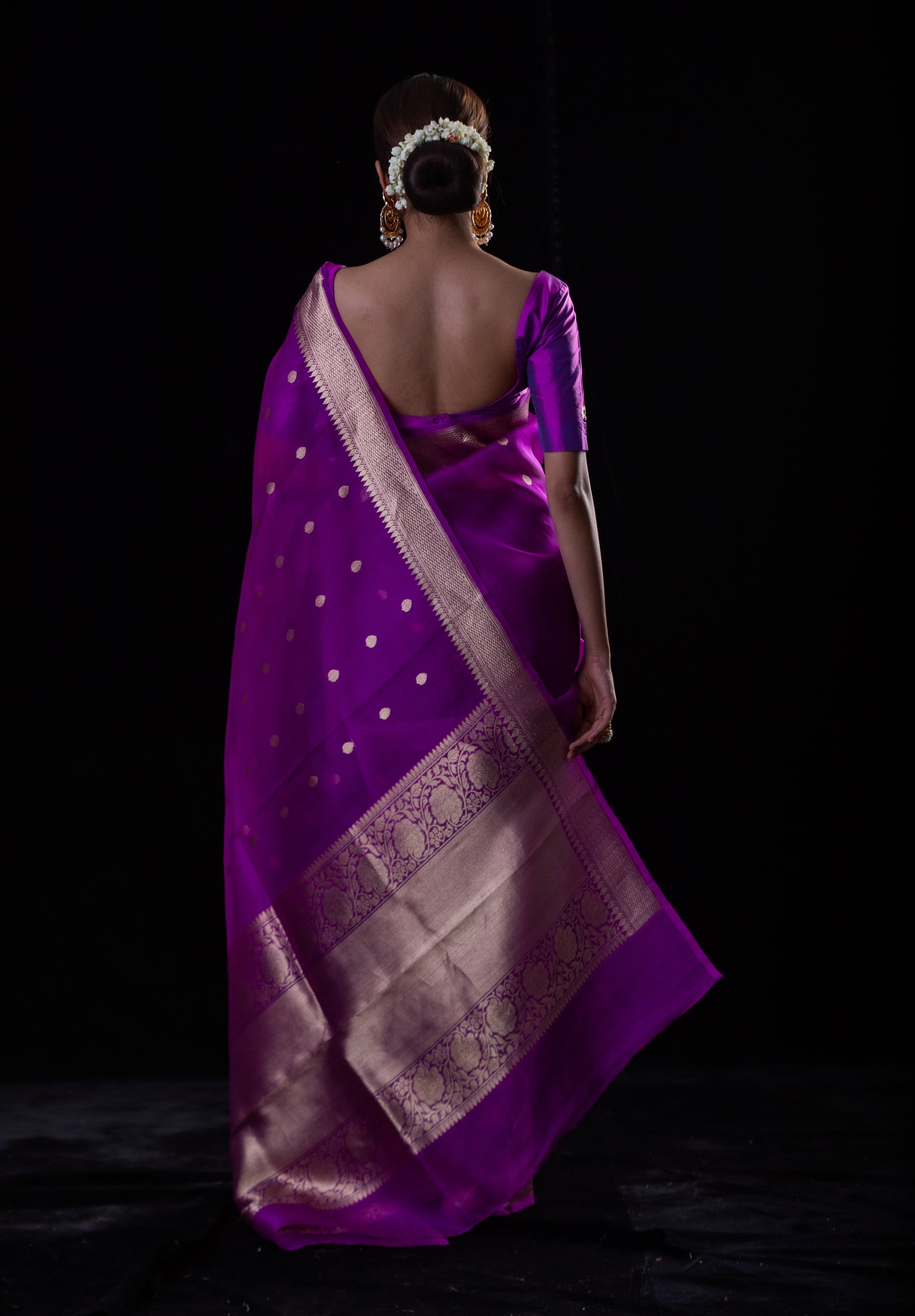 Jamuni Colour Pure Handloom Kora Silk Banarasi Saree