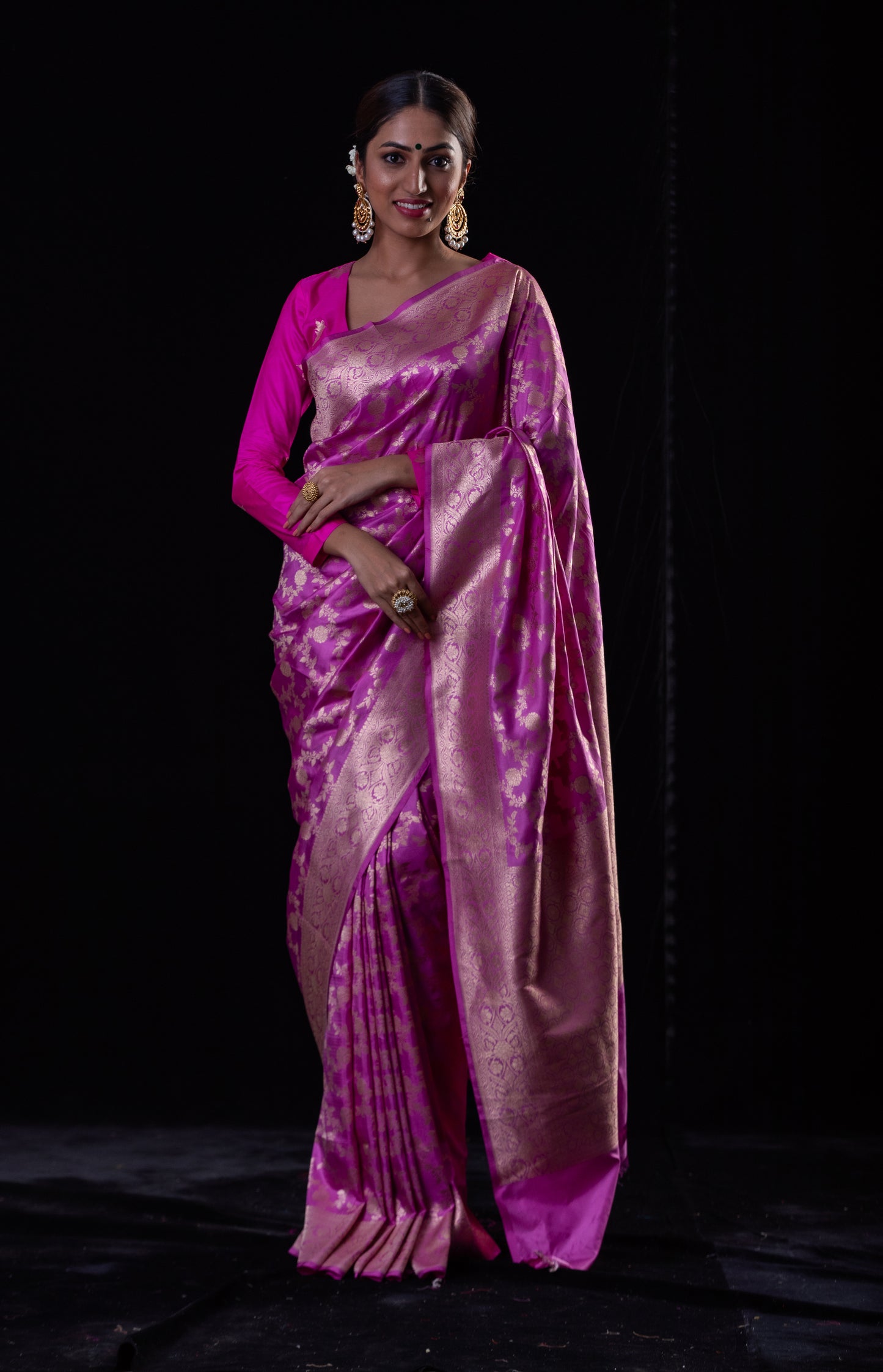 Light Pink Colour Pure Handloom Cutwork Katan Silk Saree.