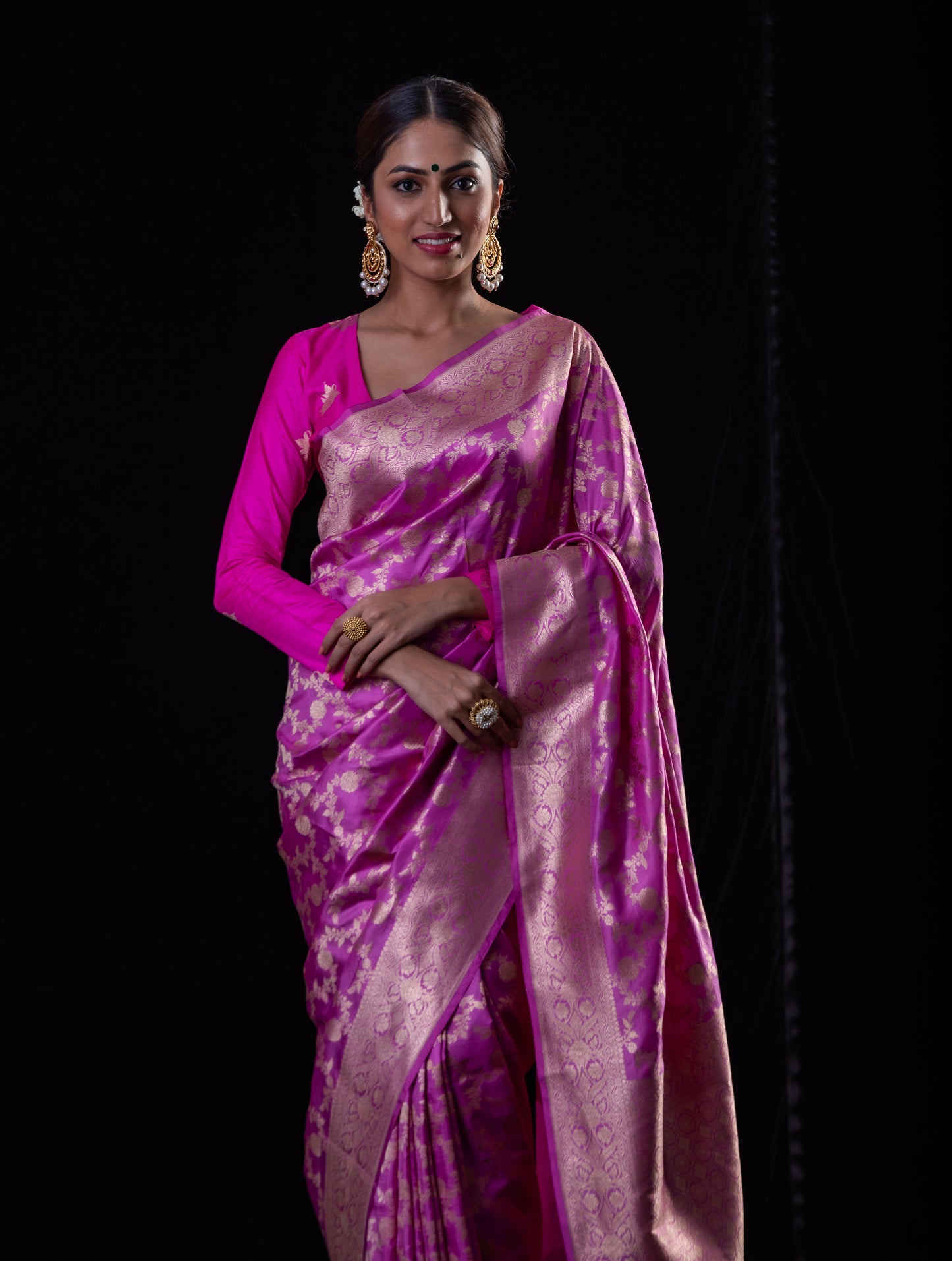 Light Pink Colour Pure Handloom Cutwork Katan Silk Saree.