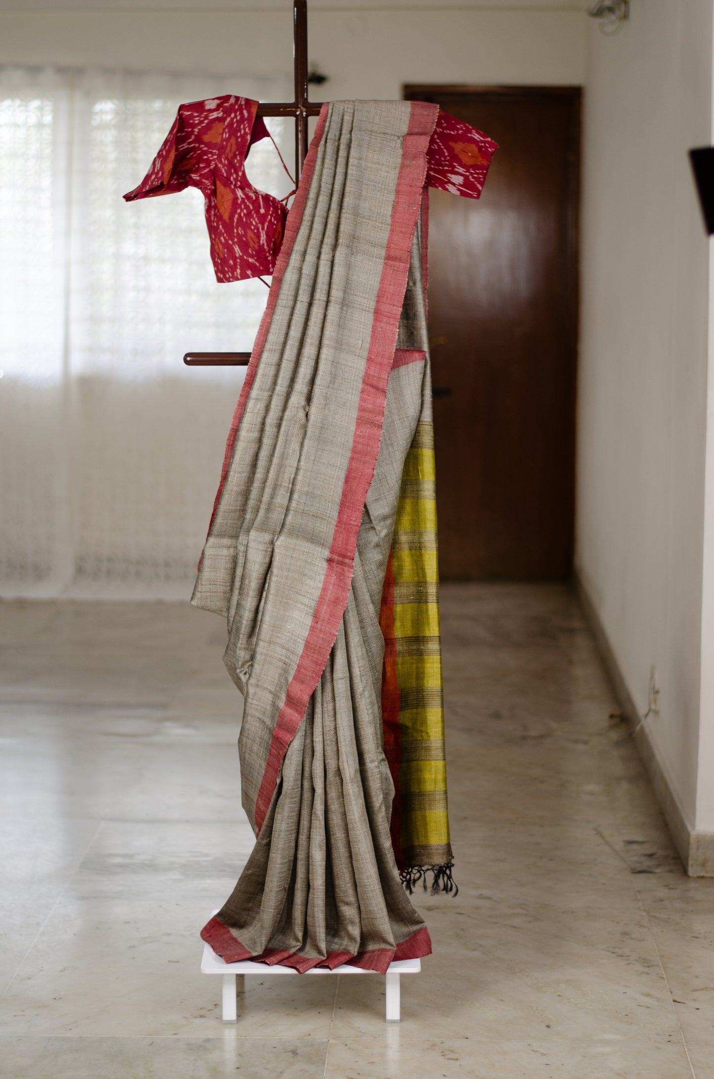 Handloom Desi Tussar Silk Saree