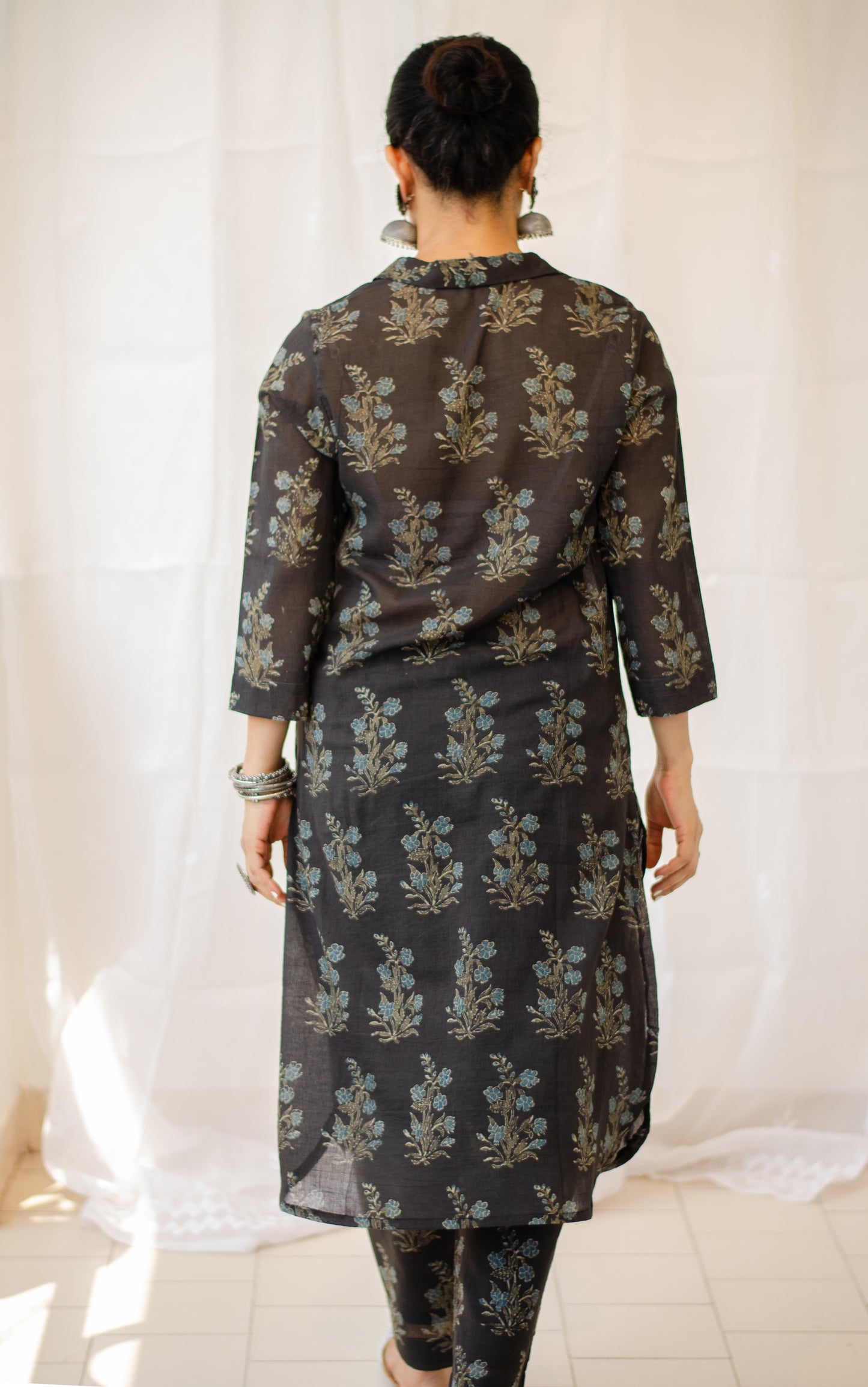 Cotton Handblock Printed Natural Dyed Ajrakh Kurta
