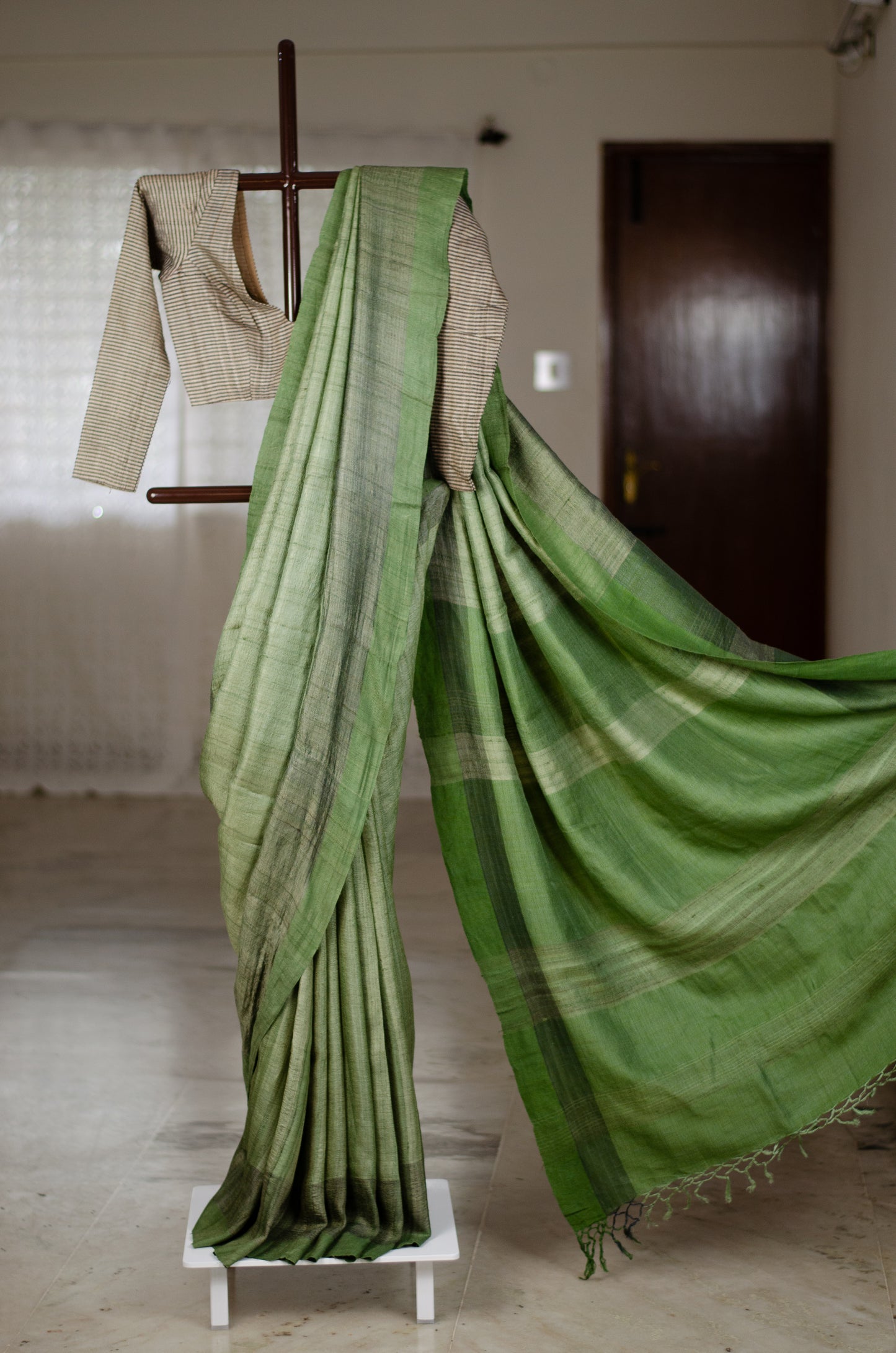 Handloom Desi Tussar Silk Saree