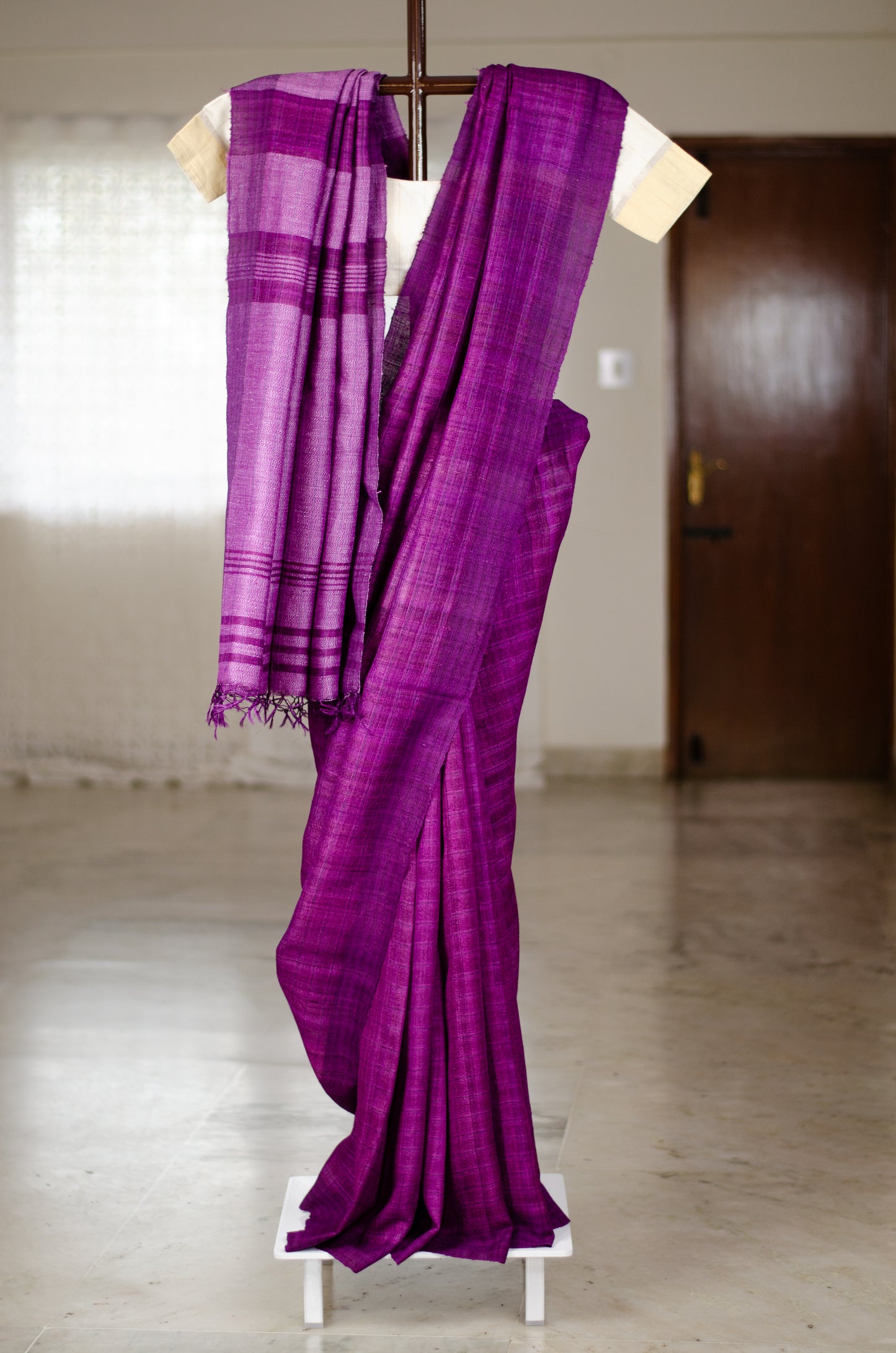 Handloom Desi Tussar Silk Saree