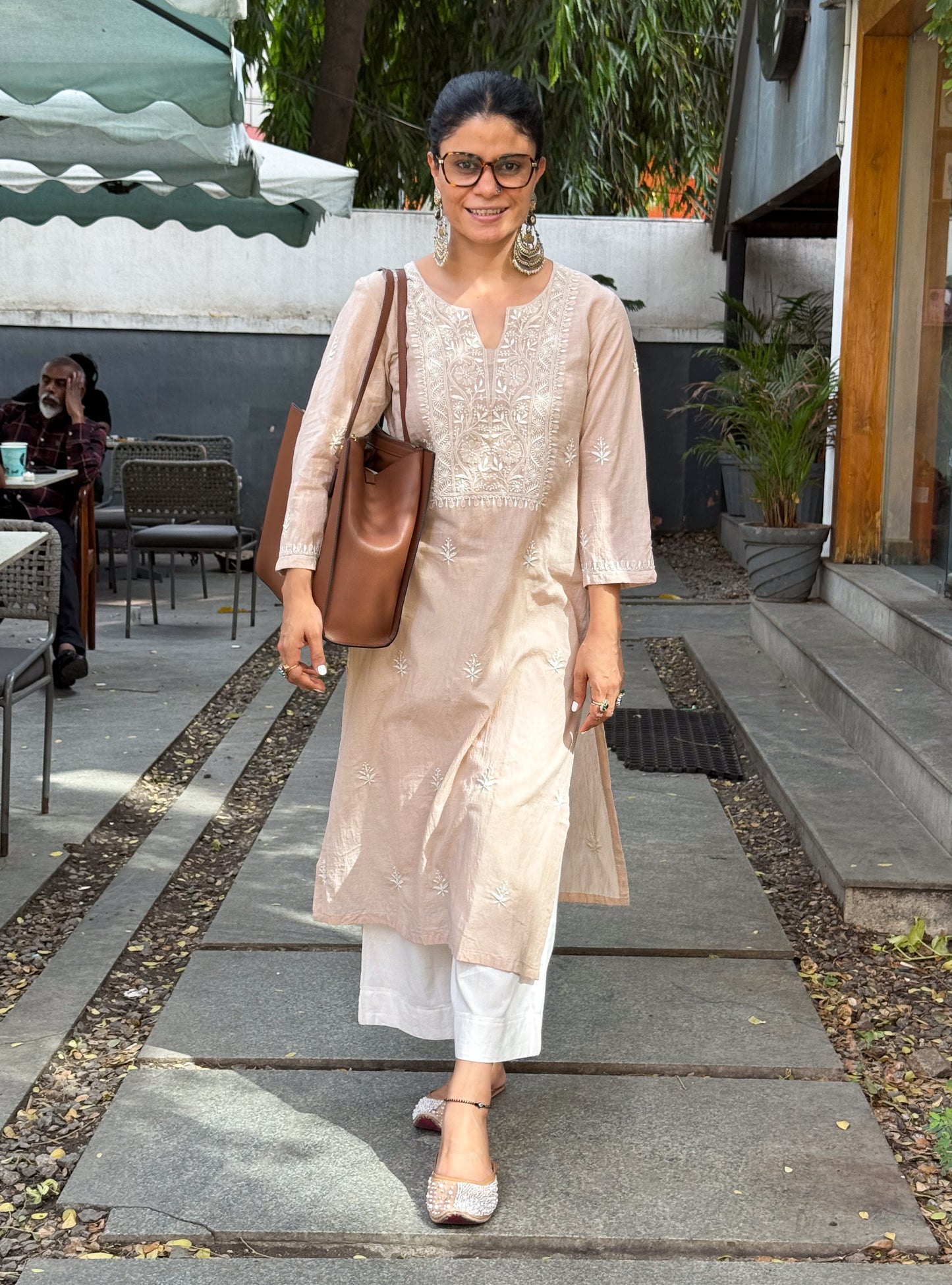 Handloom And Handembroidered Chikankari Cotton Kurta
