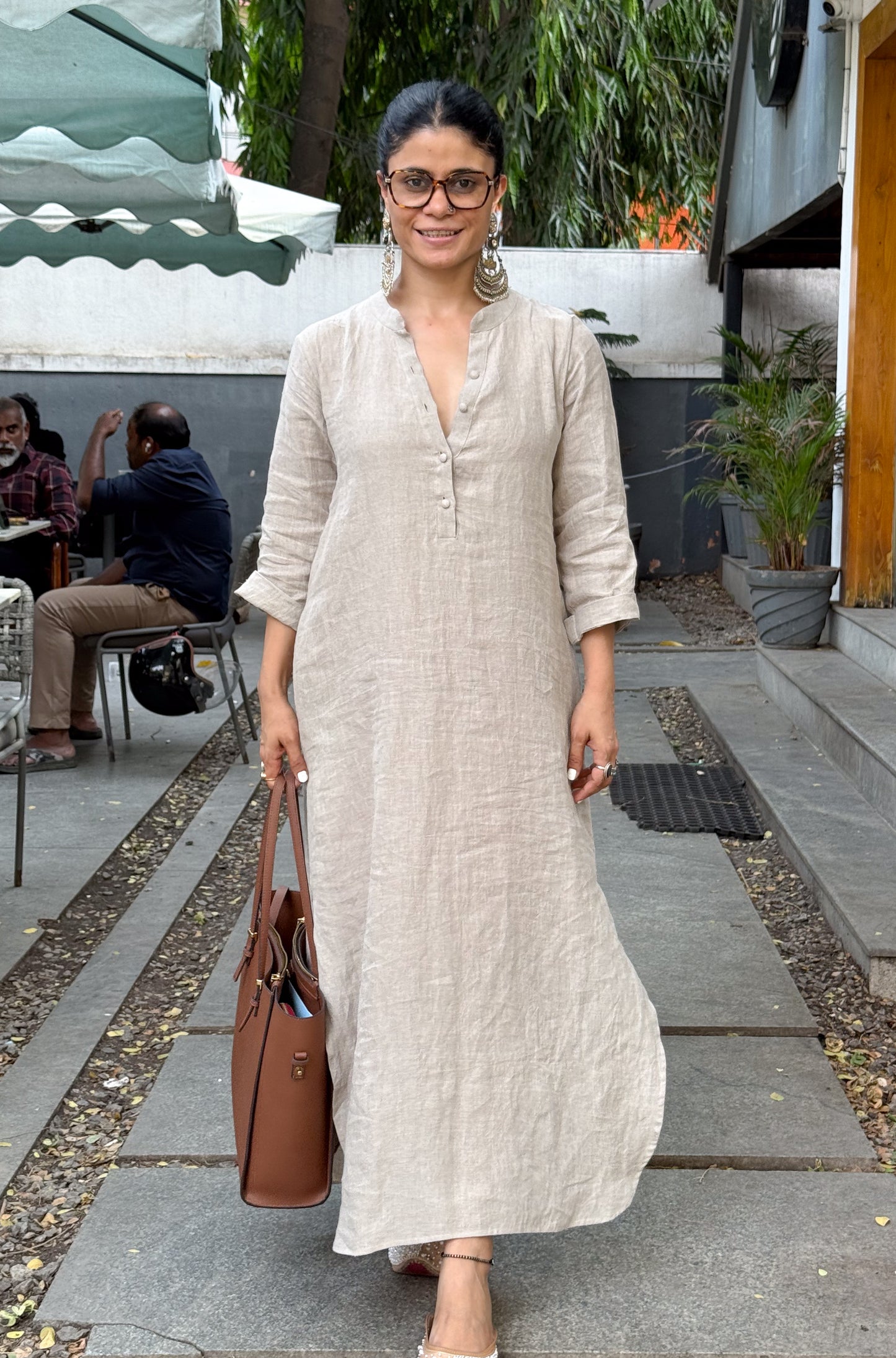 Handloom Linen By Linen Dress