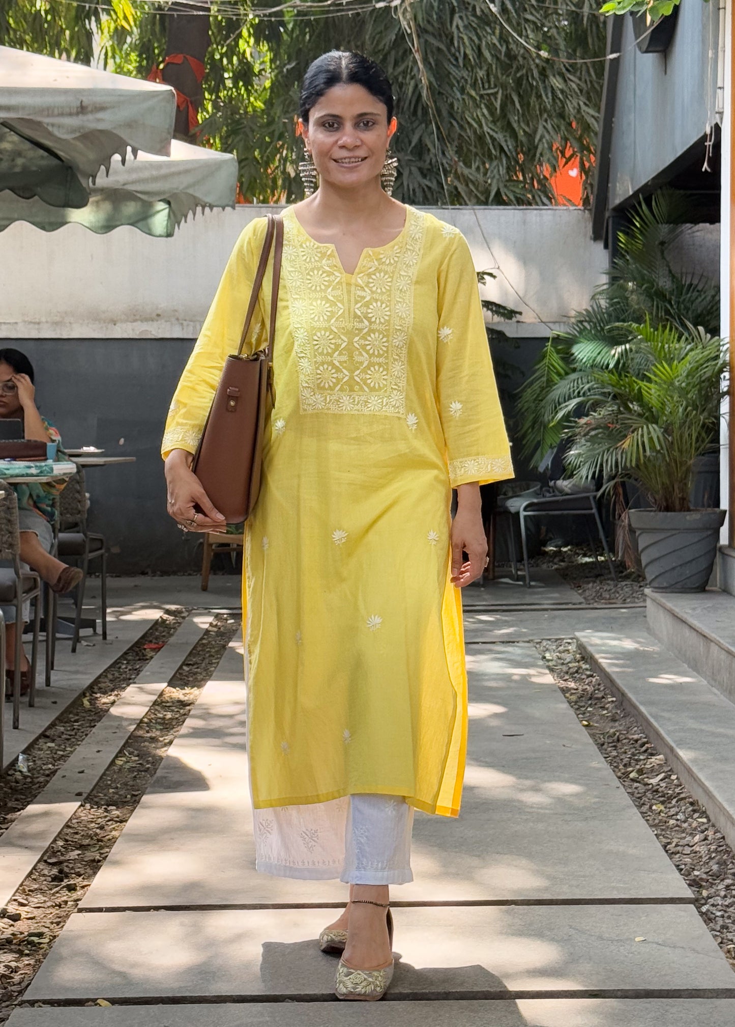 Handloom And Handembroidered Chikankari Cotton Kurta