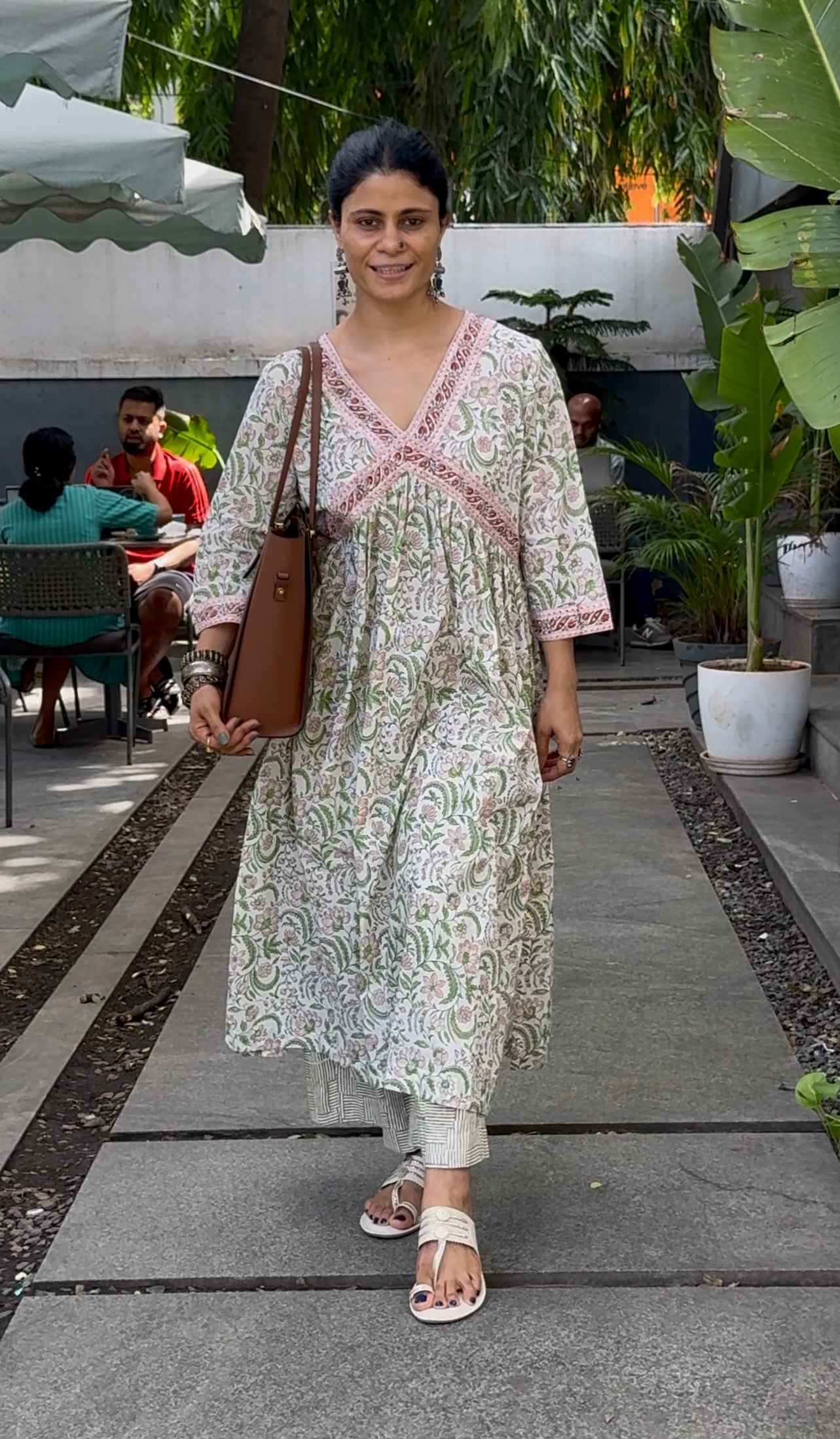 Handloom Cotton with Handblock Printed Kurta