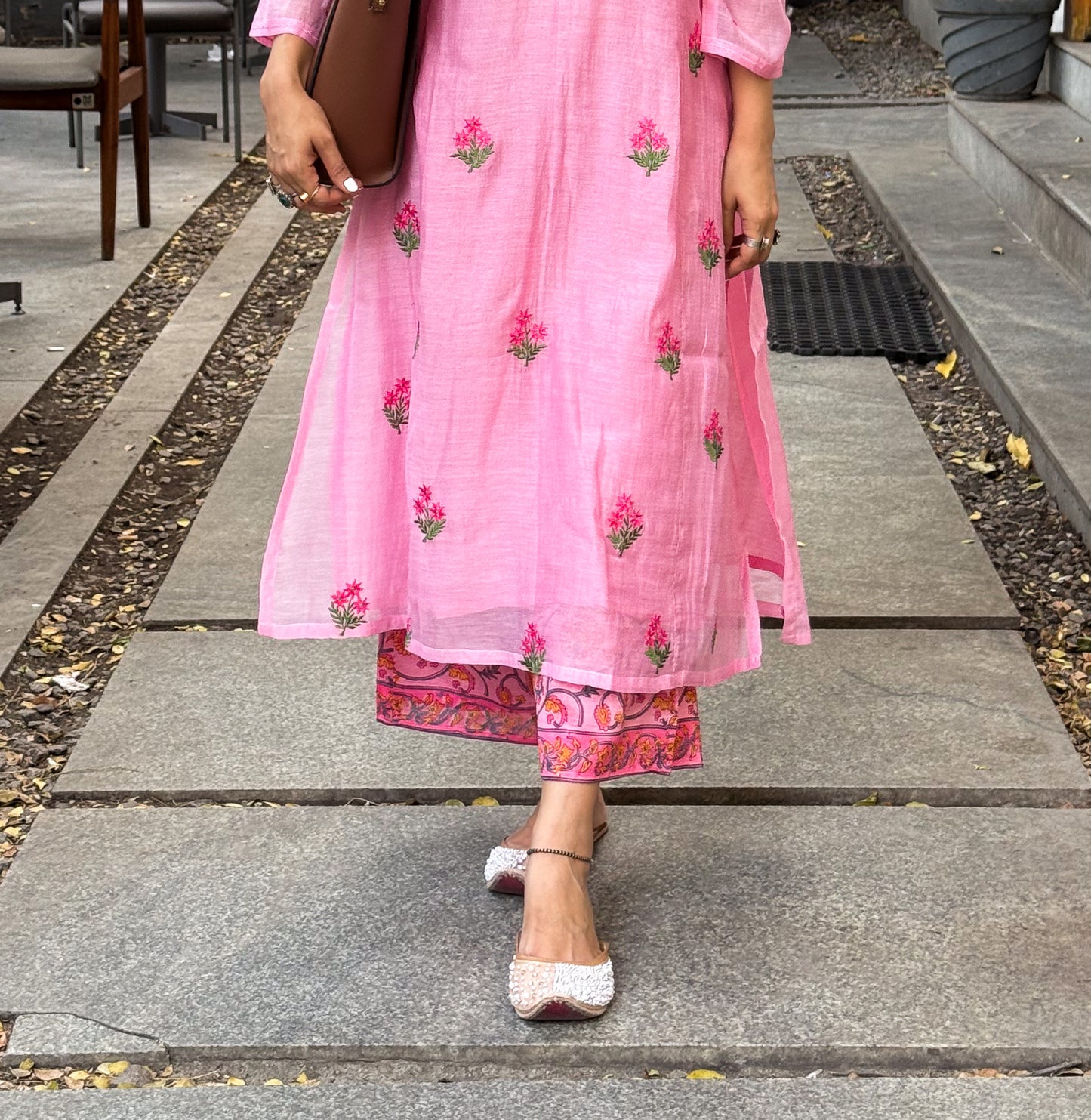 Block print Chanderi Silk pant