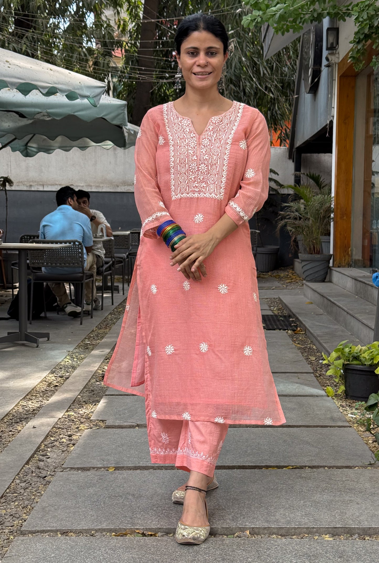 Handloom And Handembroidered Chikankari Cotton Pant