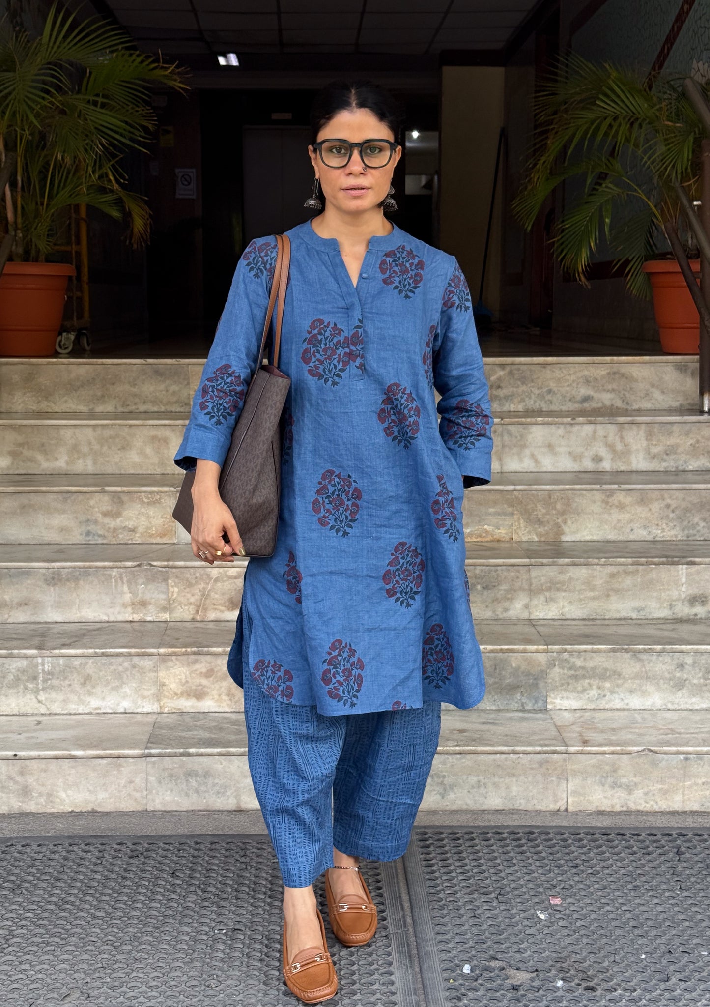 Handloom Linen By Linen Handblock Printed Kurta