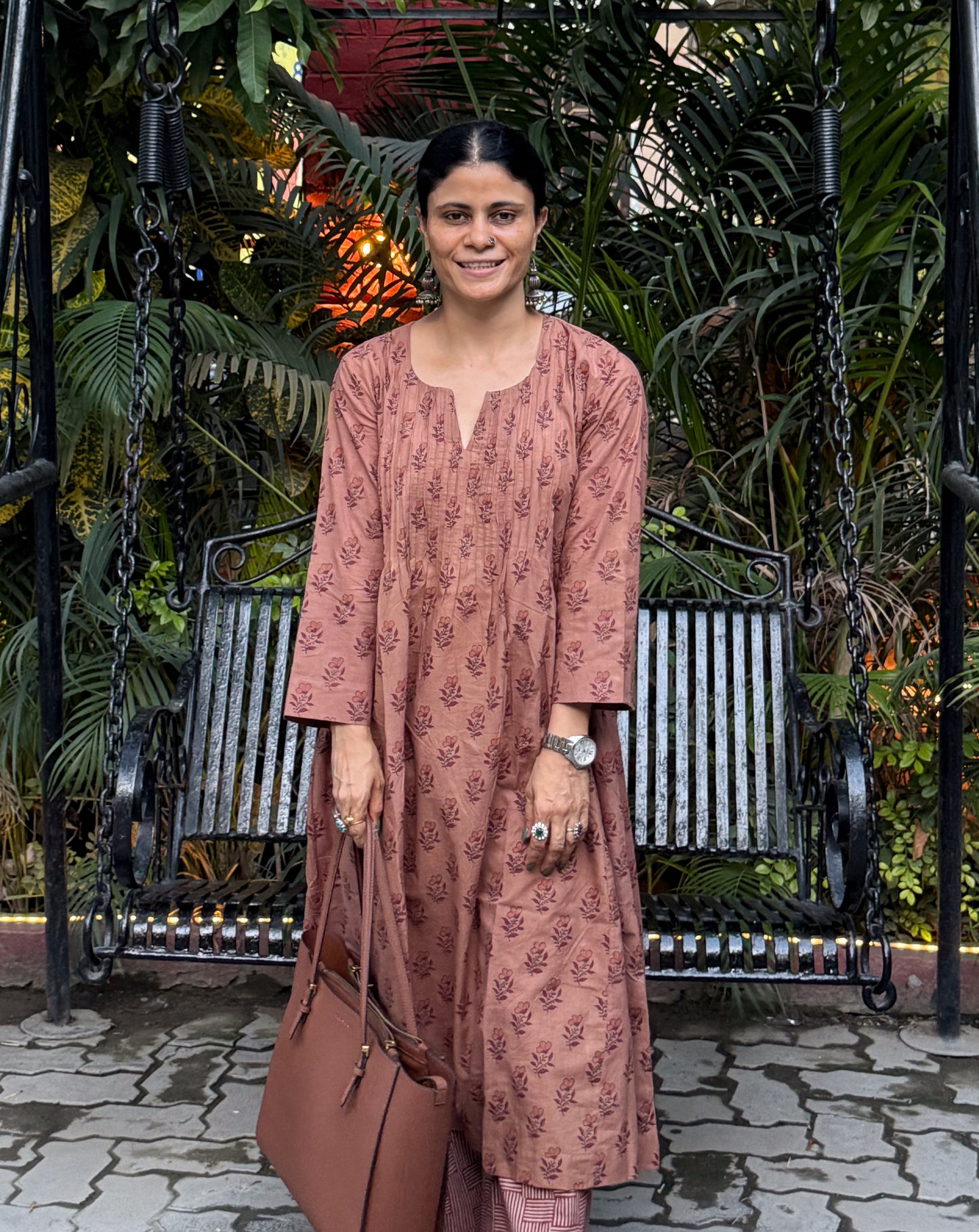 Handloom Cotton with Handblock Printed Kurta