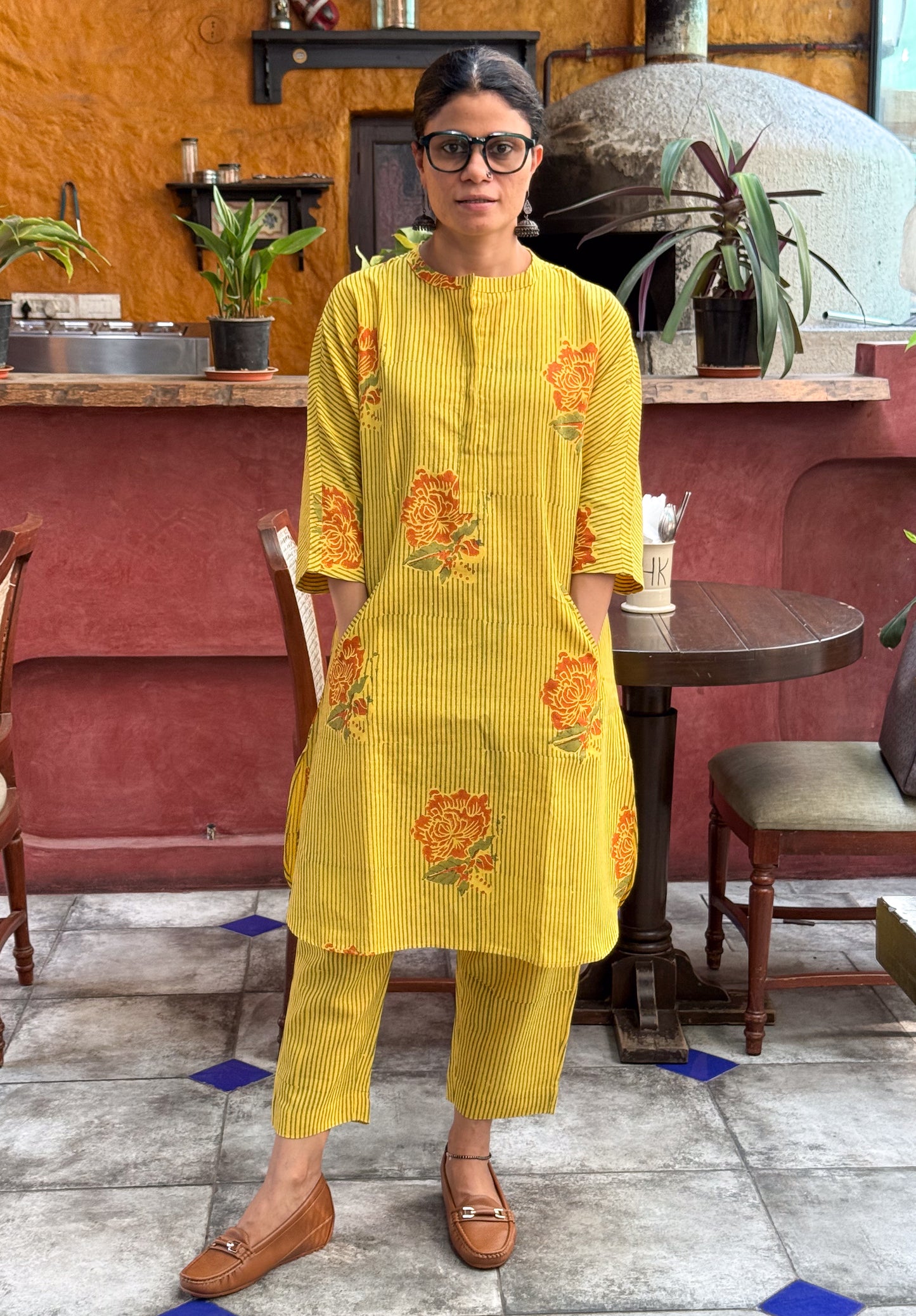 Handloom Linen By Linen Handblock Printed Kurta