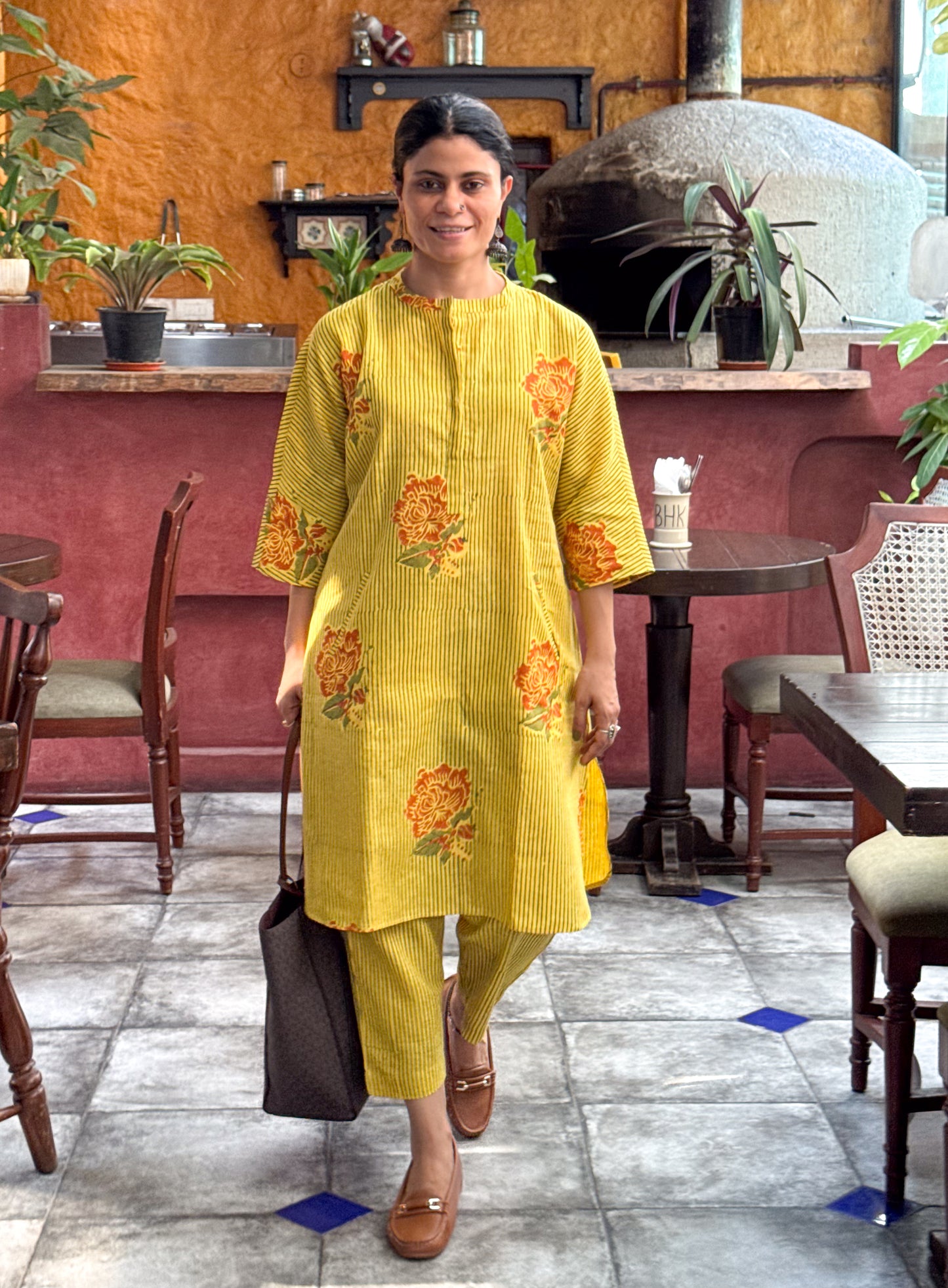 Handloom Linen By Linen Handnblock Printed Co-ord Set.