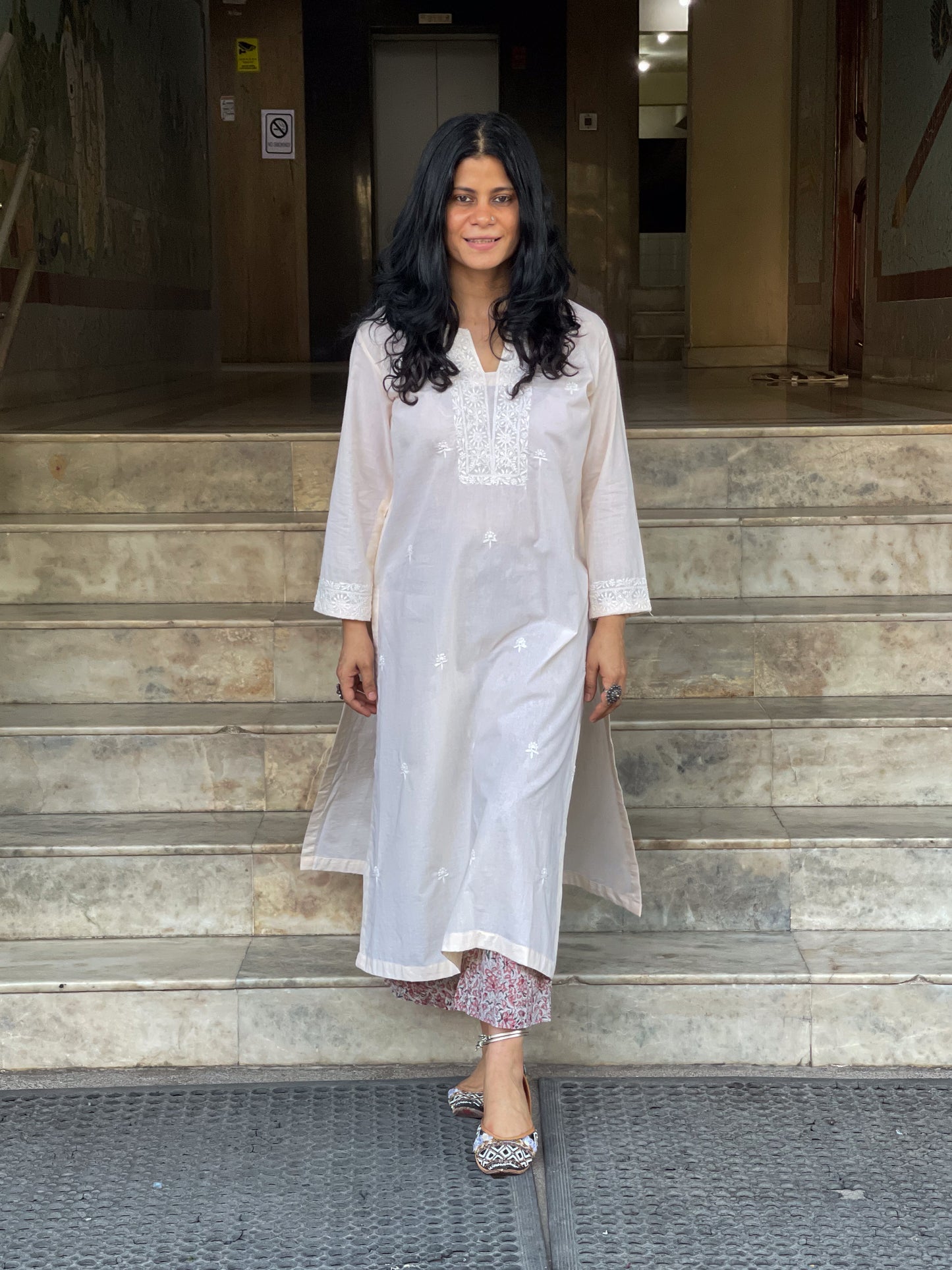 Handembroidered Chikankari Mull Cotton Kurta