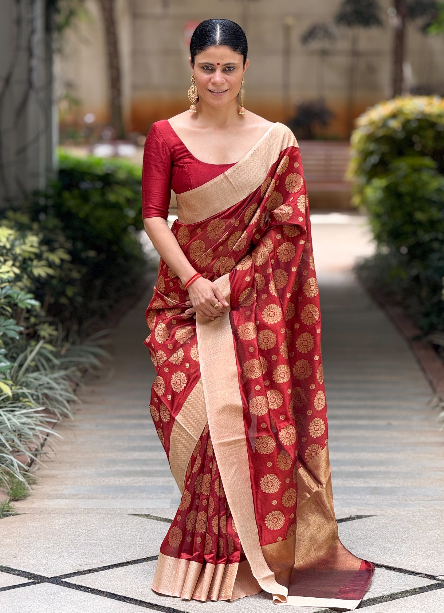 Handloom Chanderi Pattu Silk Saree