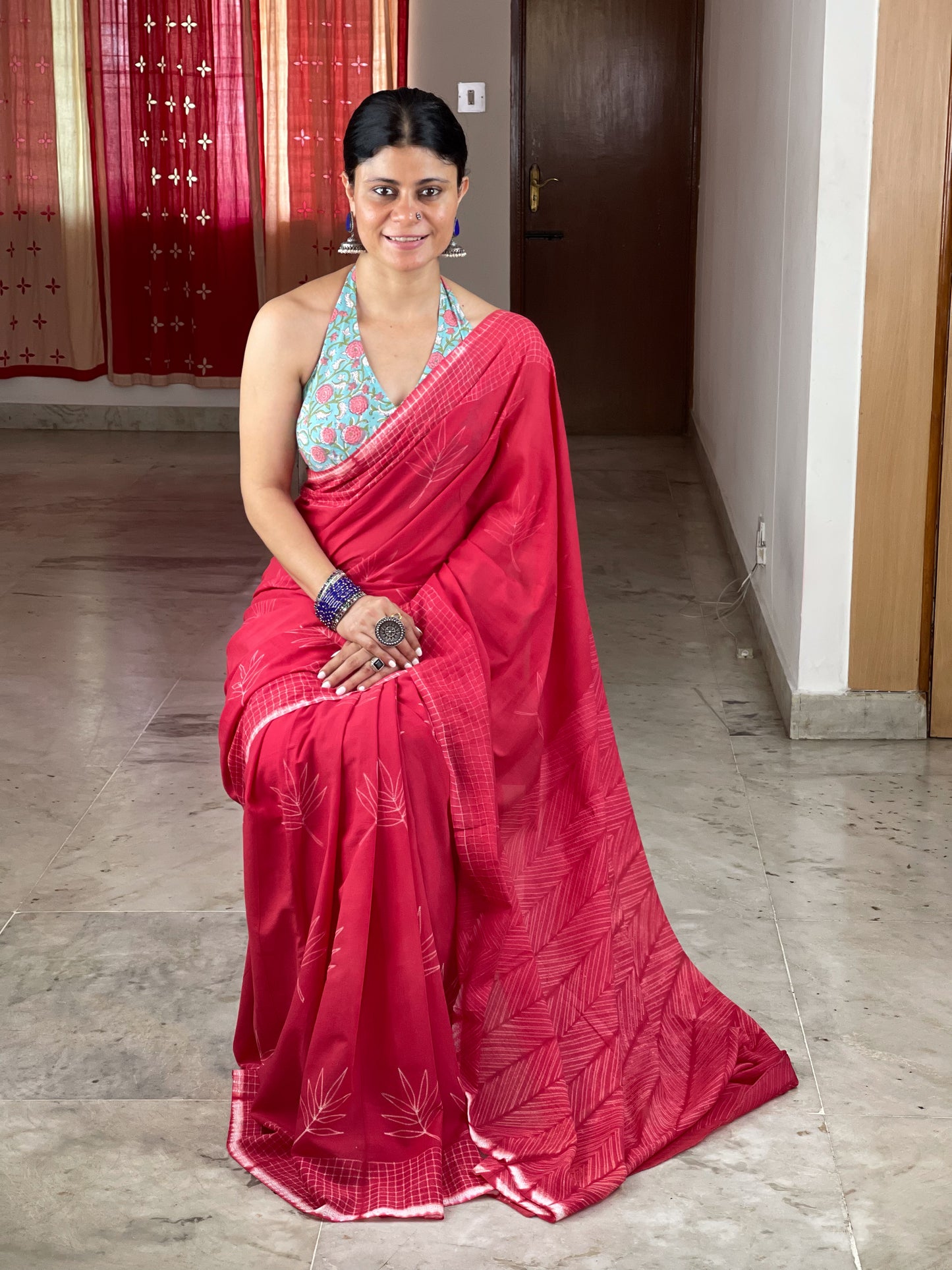 Mull Cotton Sarees in handmade shibori