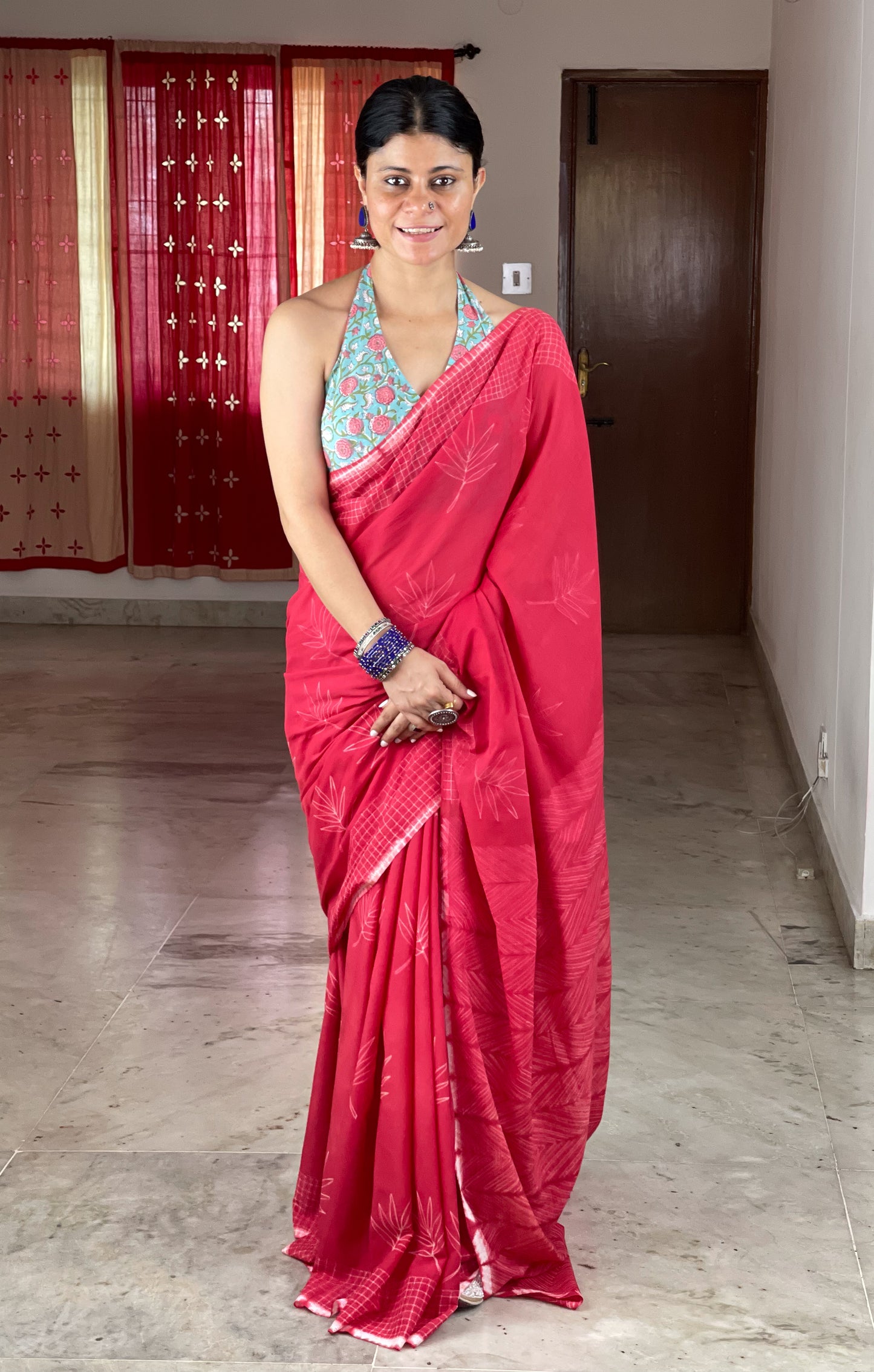 Mull Cotton Sarees in handmade shibori