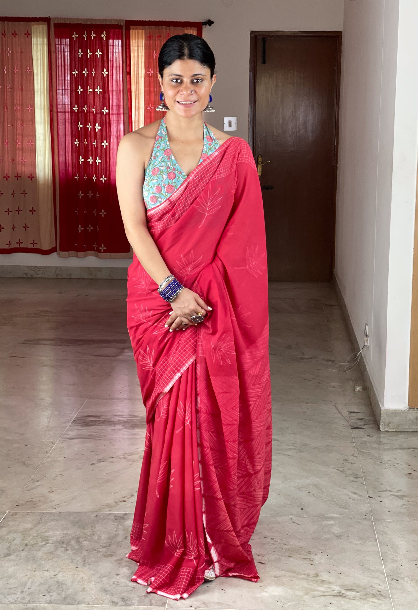 Mull Cotton Sarees in handmade shibori