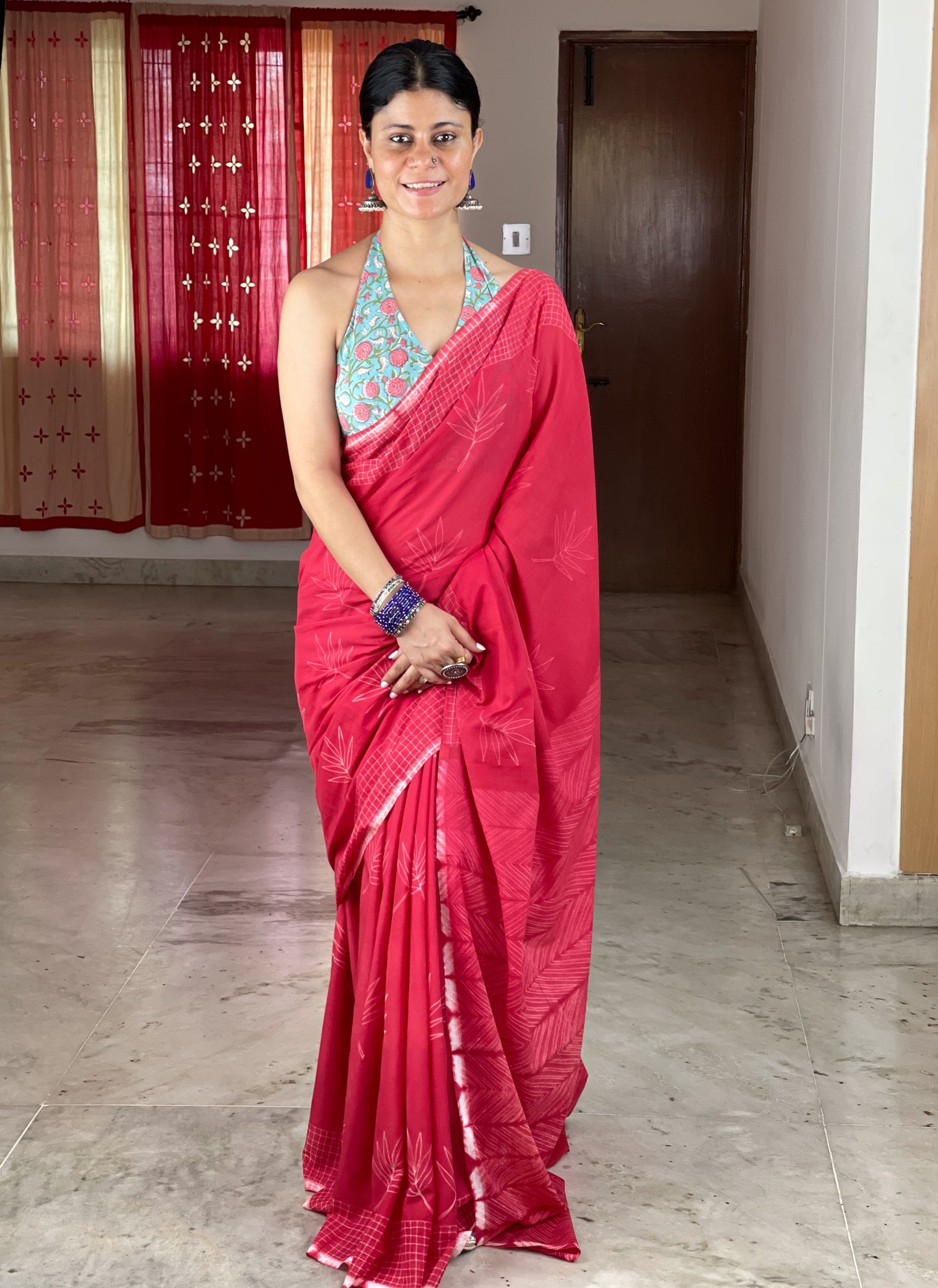Mull Cotton Sarees in handmade shibori