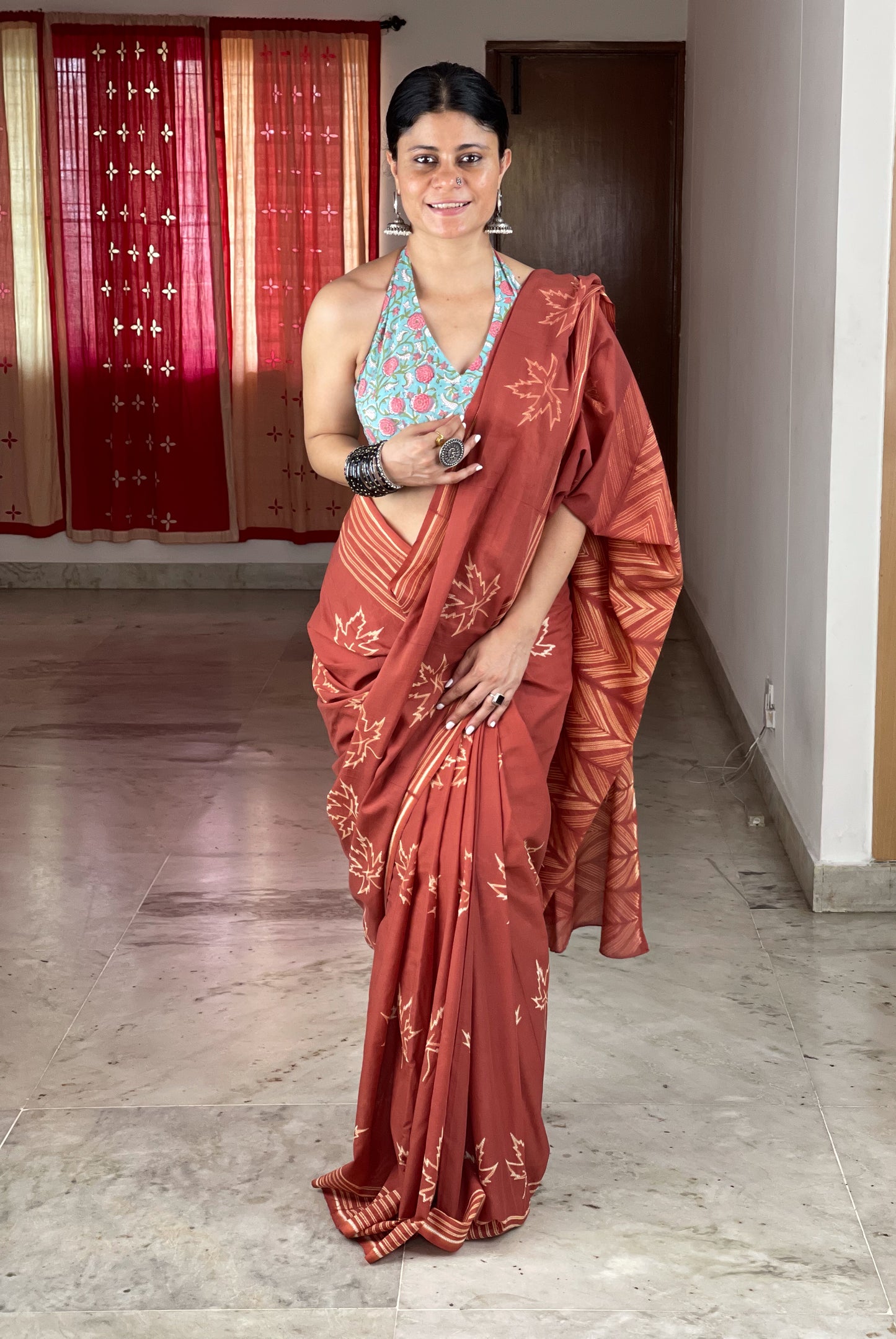 Mull Cotton Sarees in handmade shibori