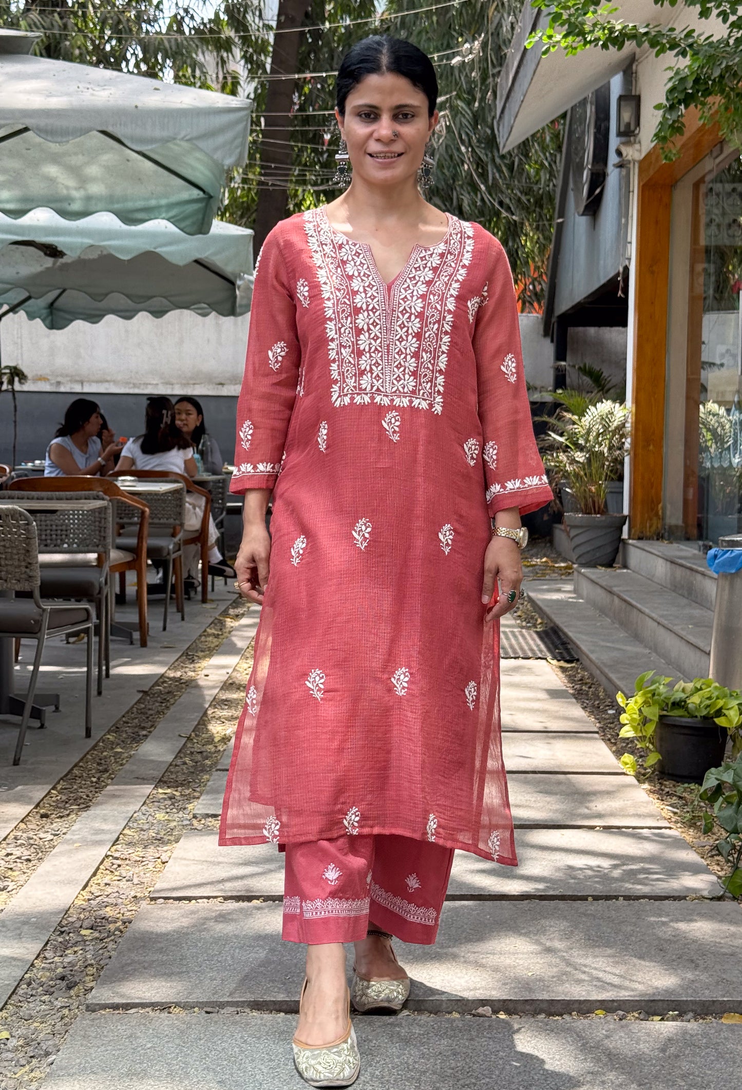 Handloom And Handembroidered Chikankari Cotton Pant