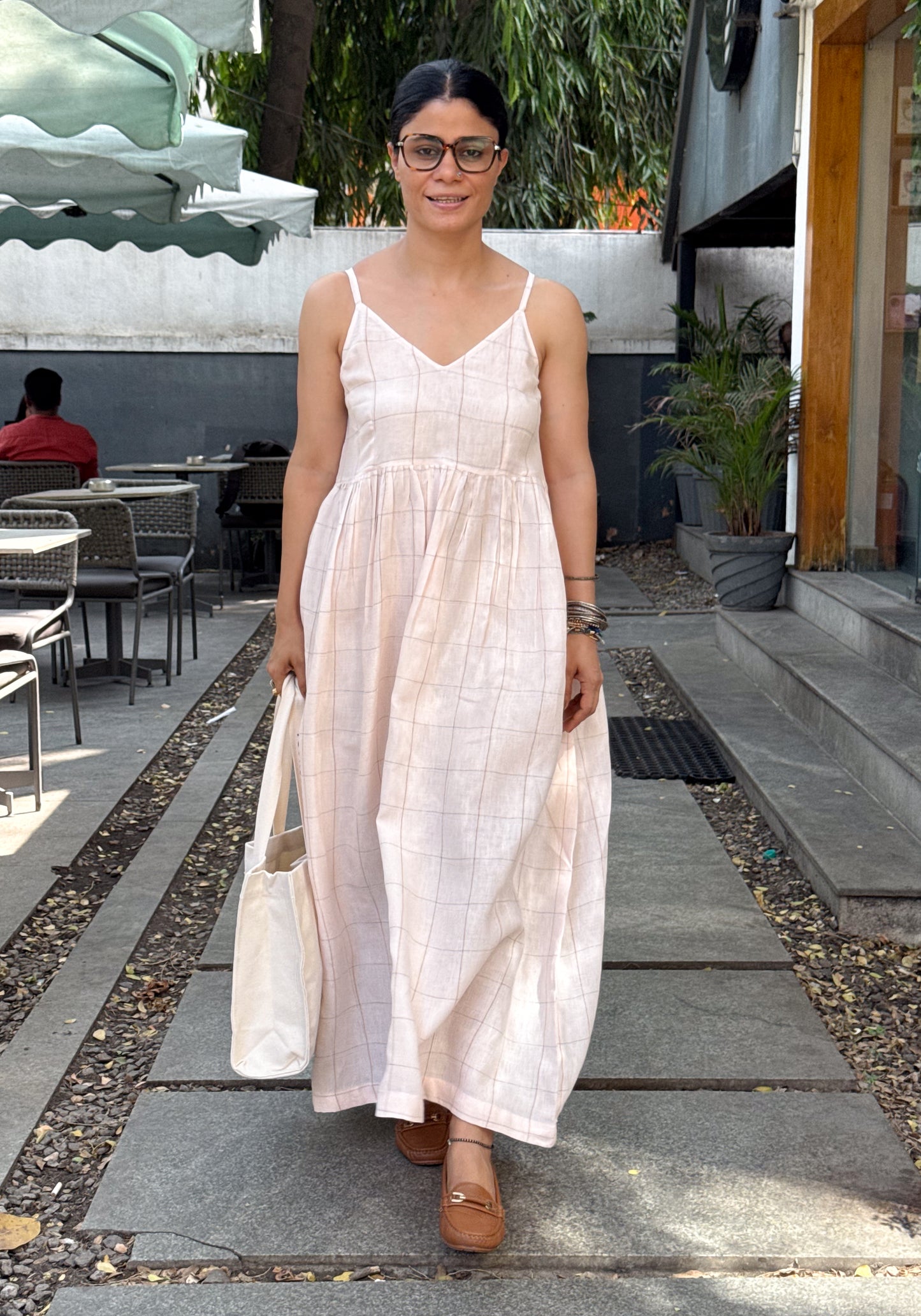 Handloom Linen By Linen Handblock Printed Dress