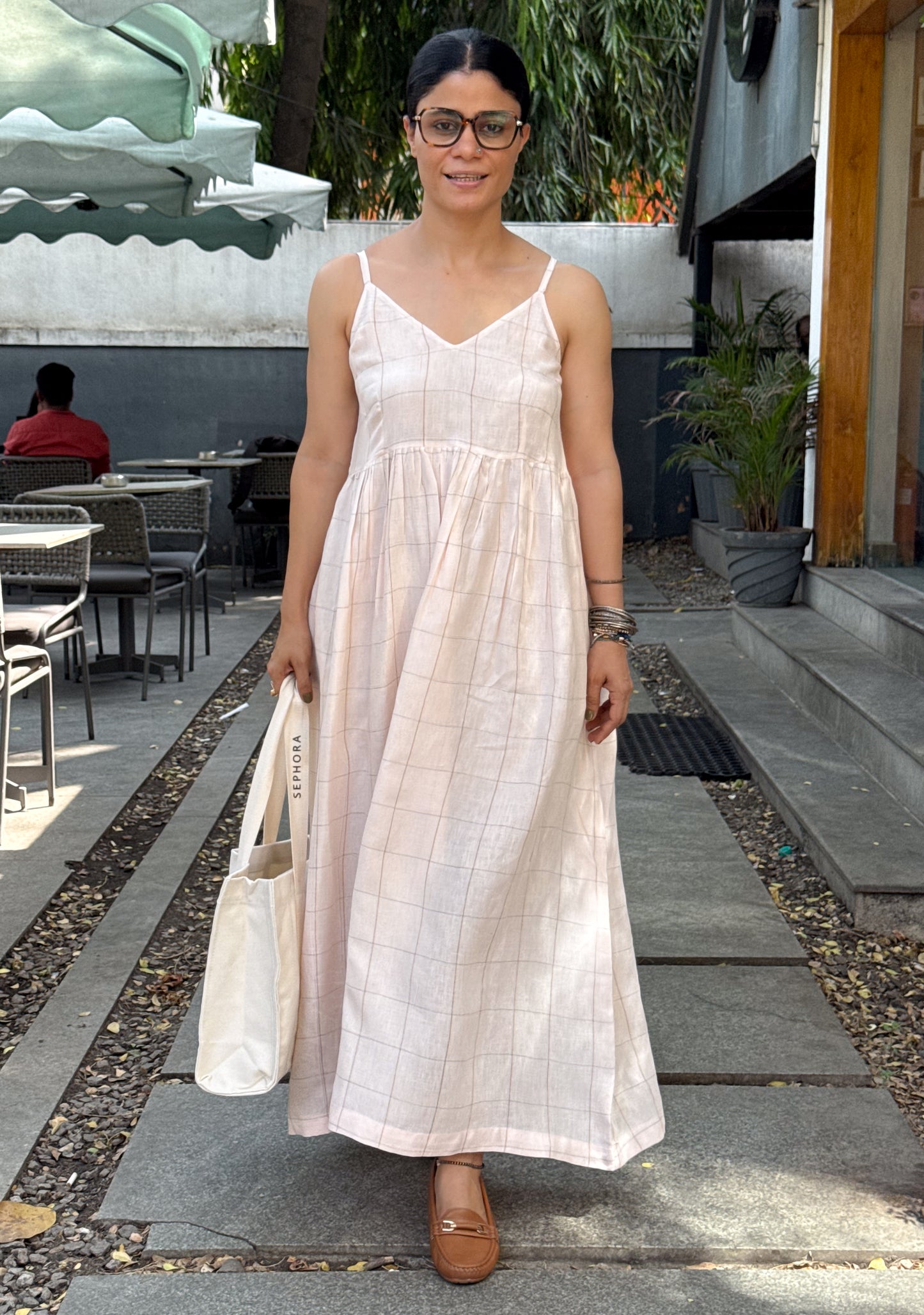 Handloom Linen By Linen Handblock Printed Dress