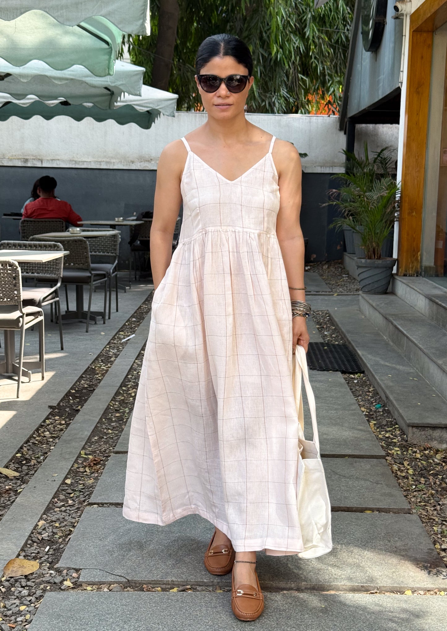 Handloom Linen By Linen Handblock Printed Dress