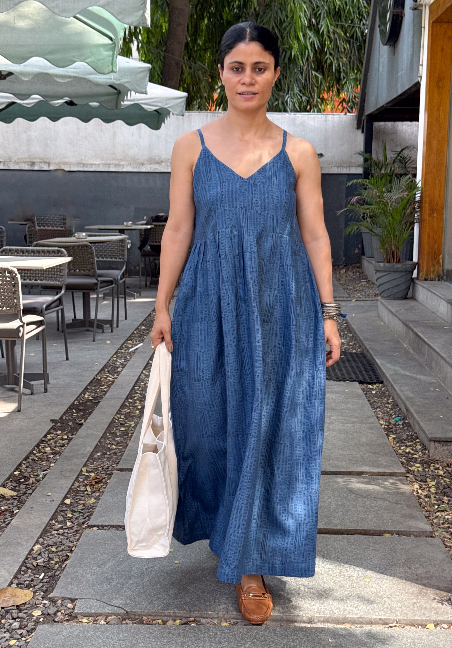 Handloom Linen By Linen Handblock Printed Dress