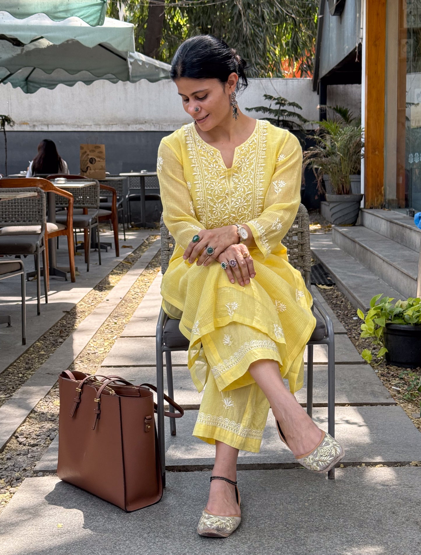 Handloom And Handembroidered Chikankari Cotton Pant