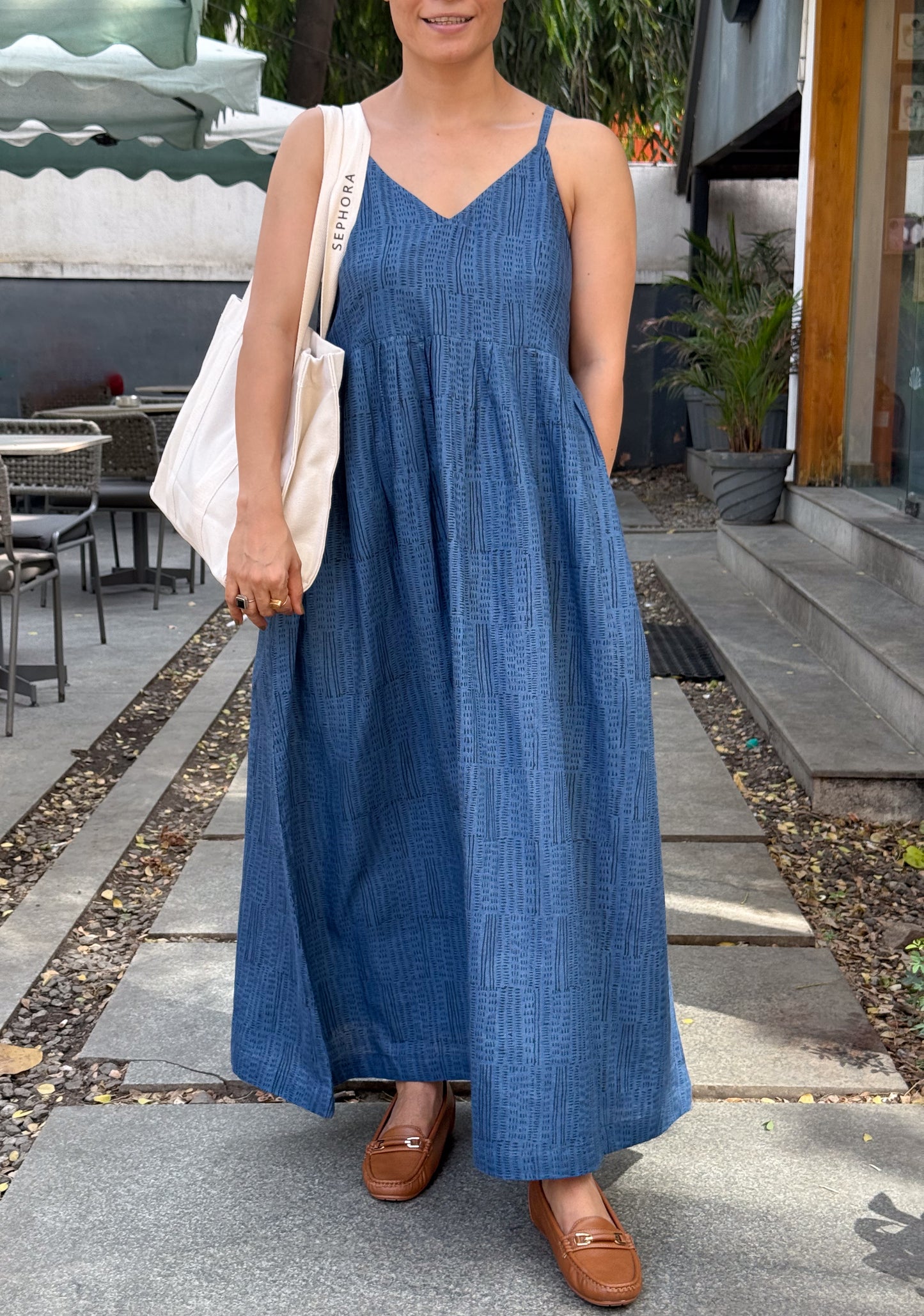 Handloom Linen By Linen Handblock Printed Dress
