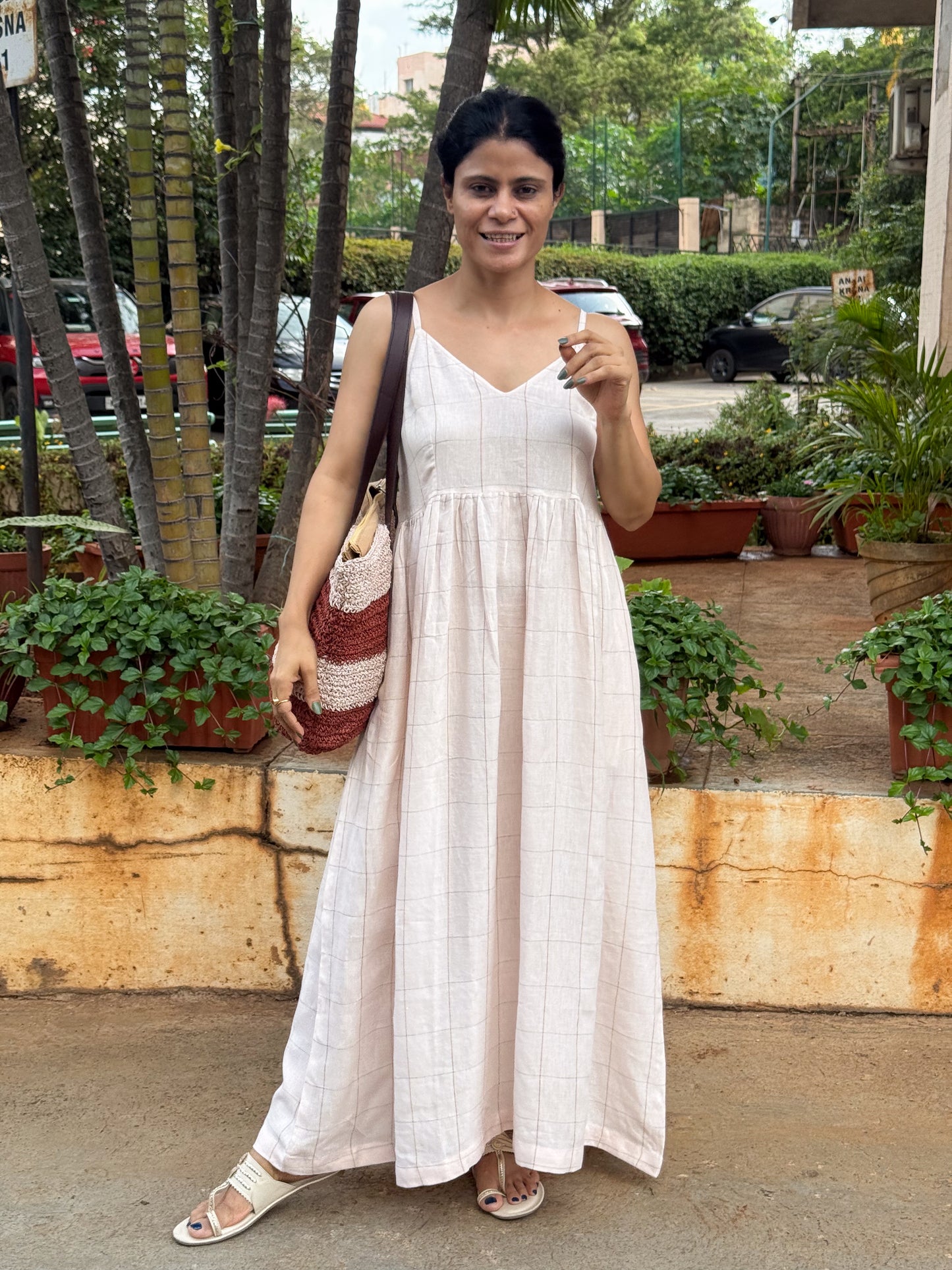 Handloom Linen By Linen Handblock Printed Dress